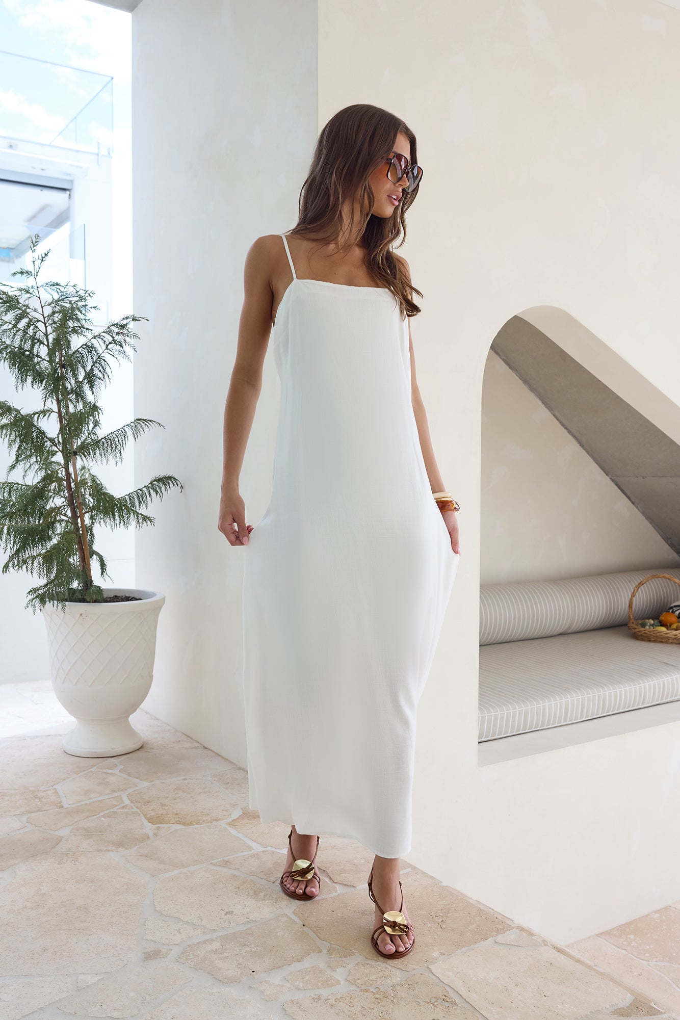 Warmth Of Love Maxi Dress White-Seaa Fashion