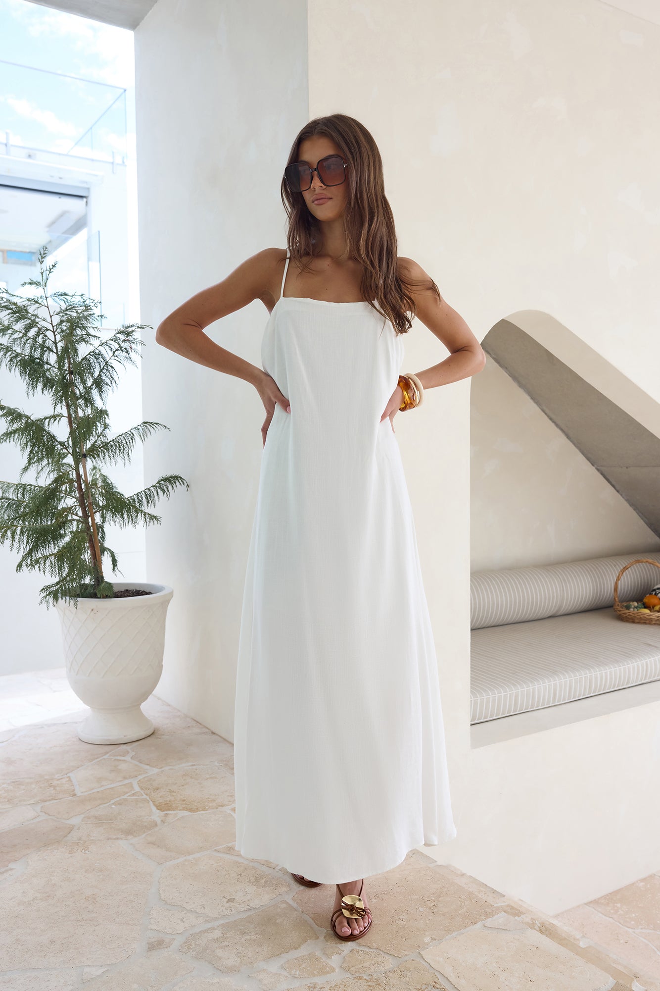 Warmth Of Love Maxi Dress White-Seaa Fashion