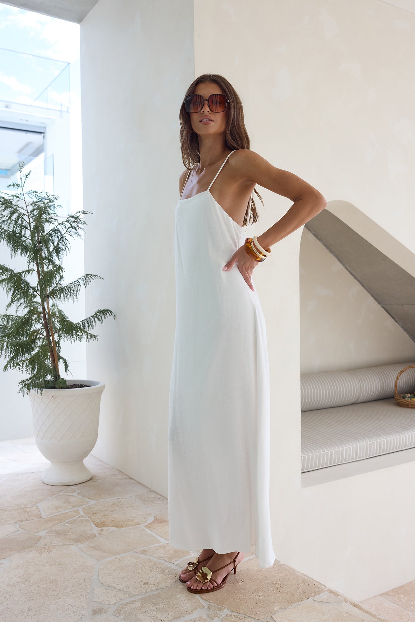 Warmth Of Love Maxi Dress White-Seaa Fashion