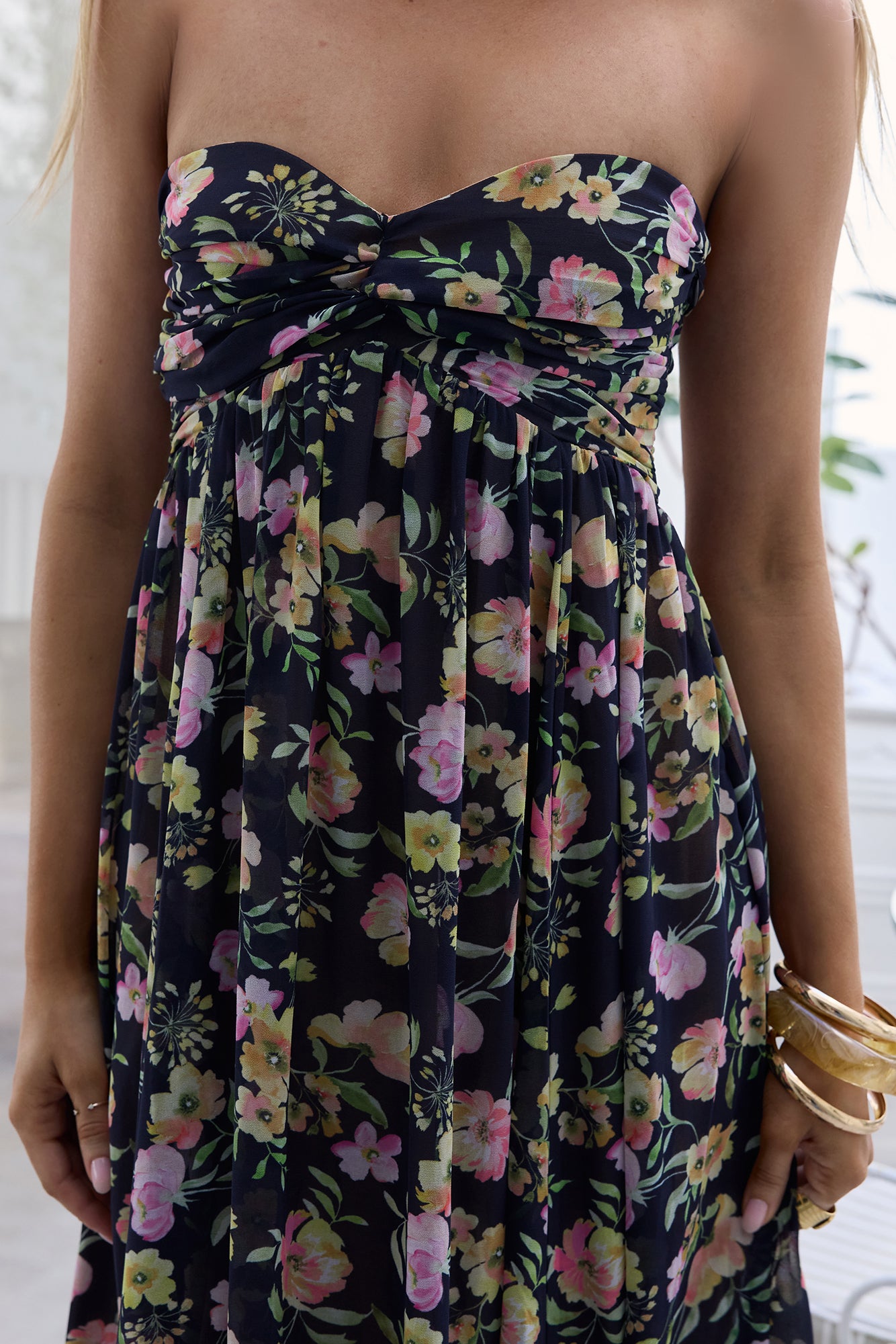 Twirl With Me Strapless Maxi Dress Black-Seaa Fashion