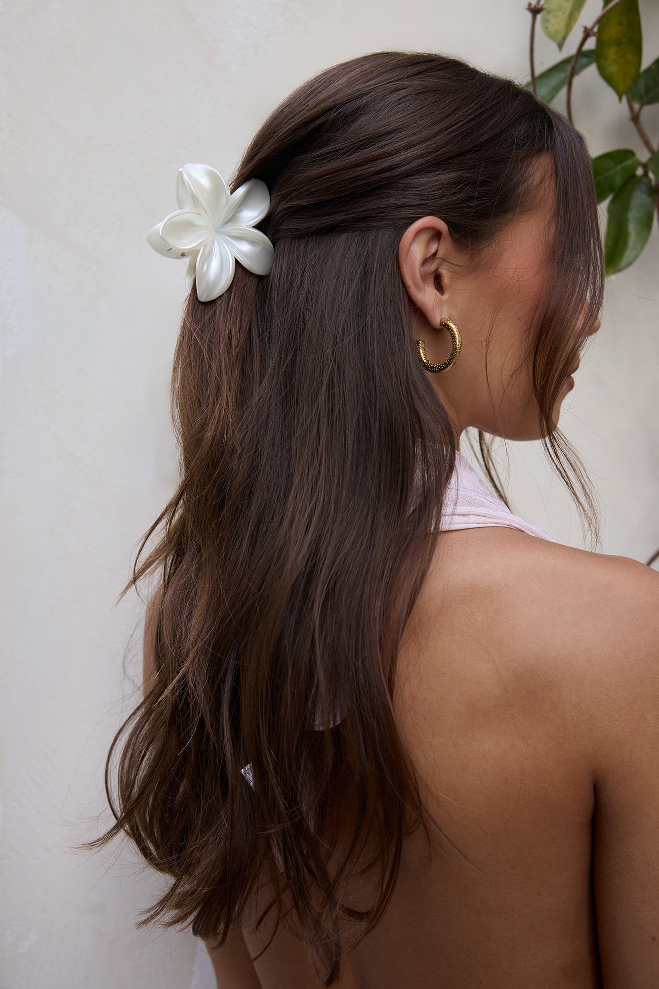 Flower Power Claw Clip Pearl-Seaa Fashion