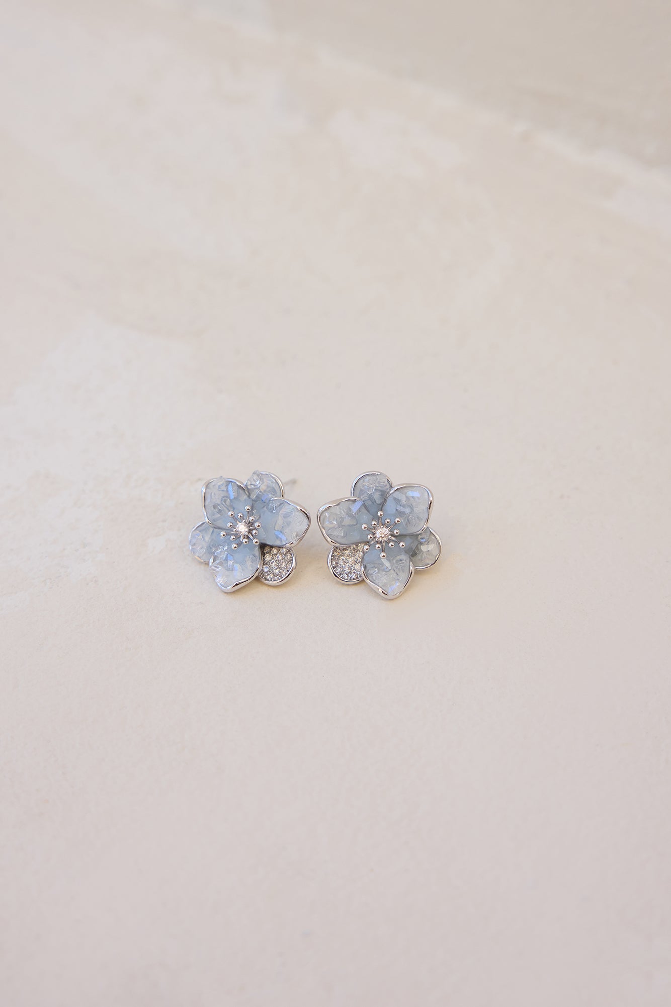 Hibiscus Earrings 925 Silver-Seaa Fashion