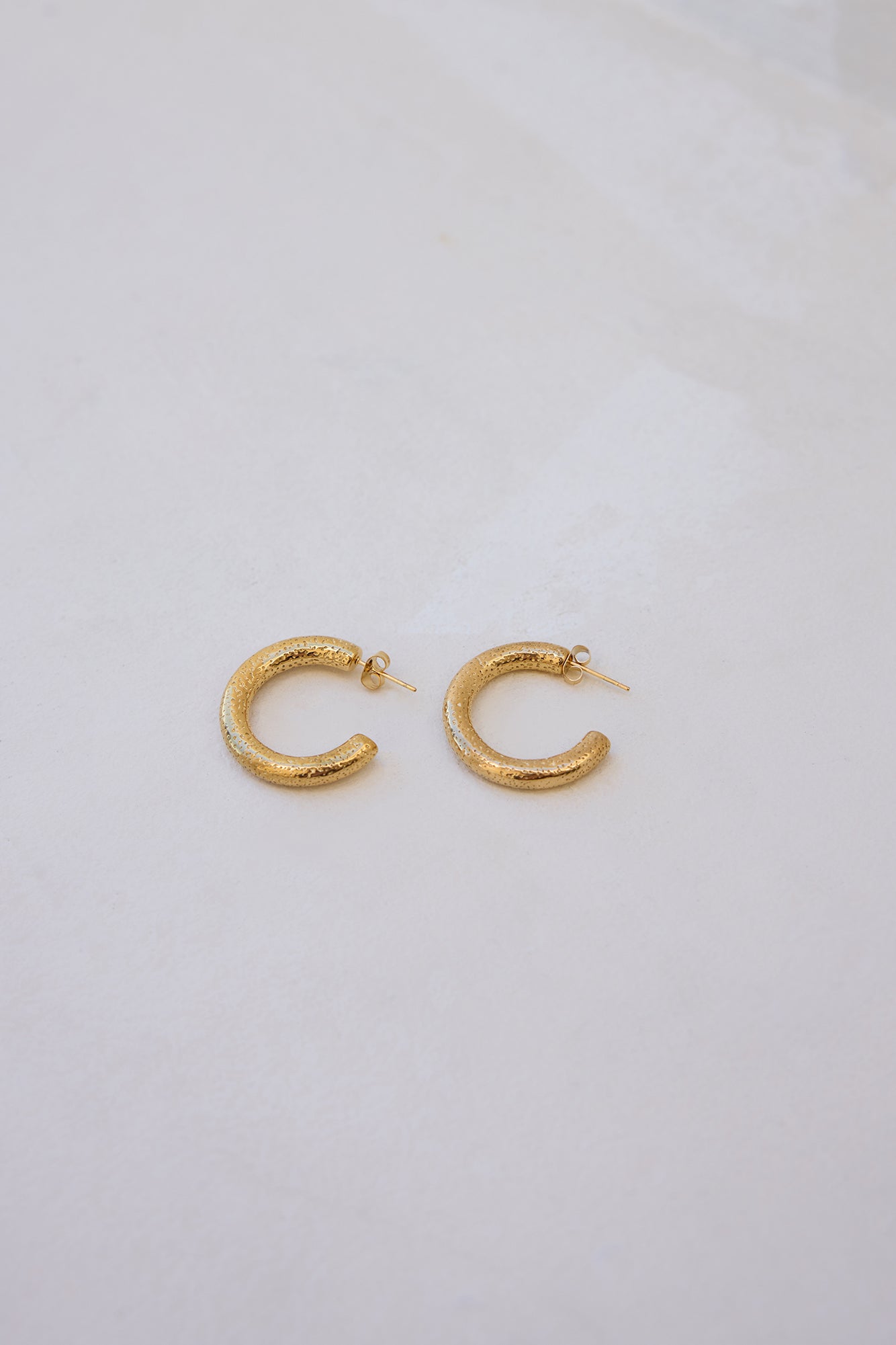 18k Gold Plated Art Wall Hoop Earrings Gold-Seaa Fashion