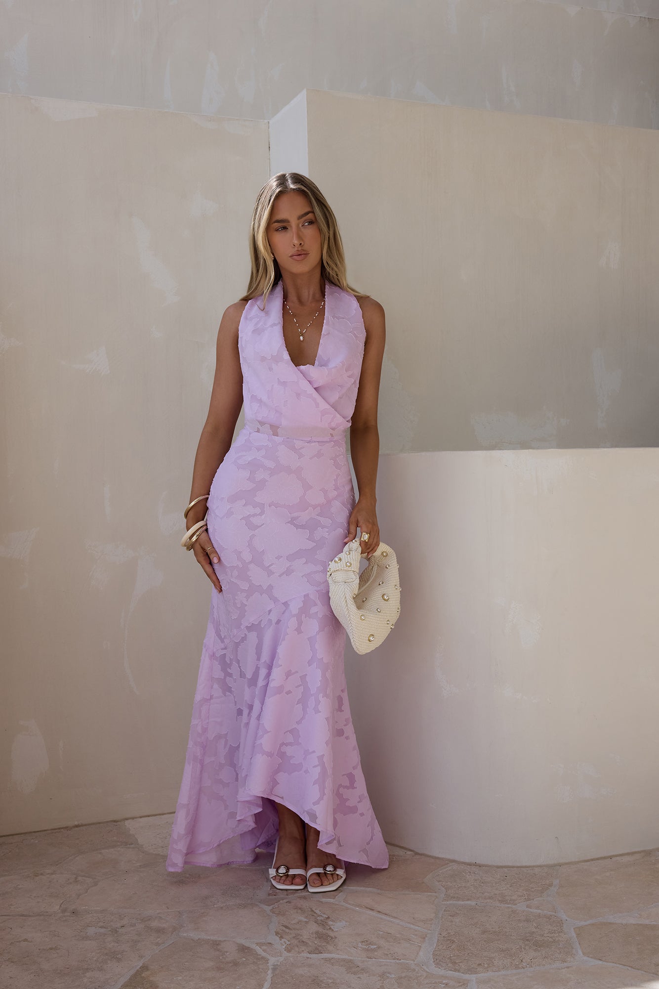 More And More Halter Maxi Dress Lilac-Seaa Fashion