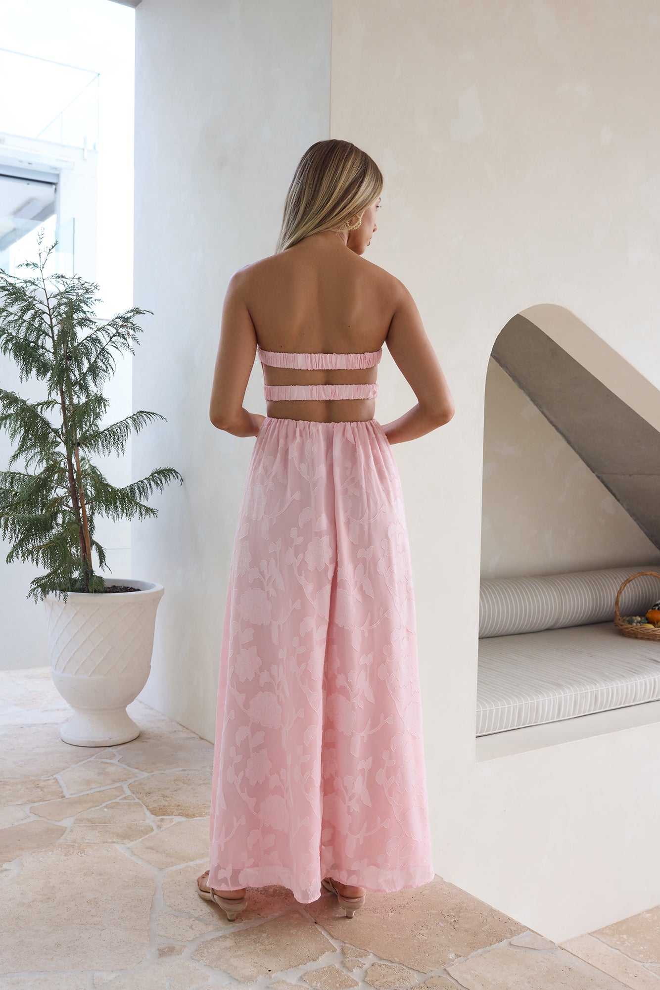 Angelic Moment Strapless Maxi Dress Pink-Seaa Fashion