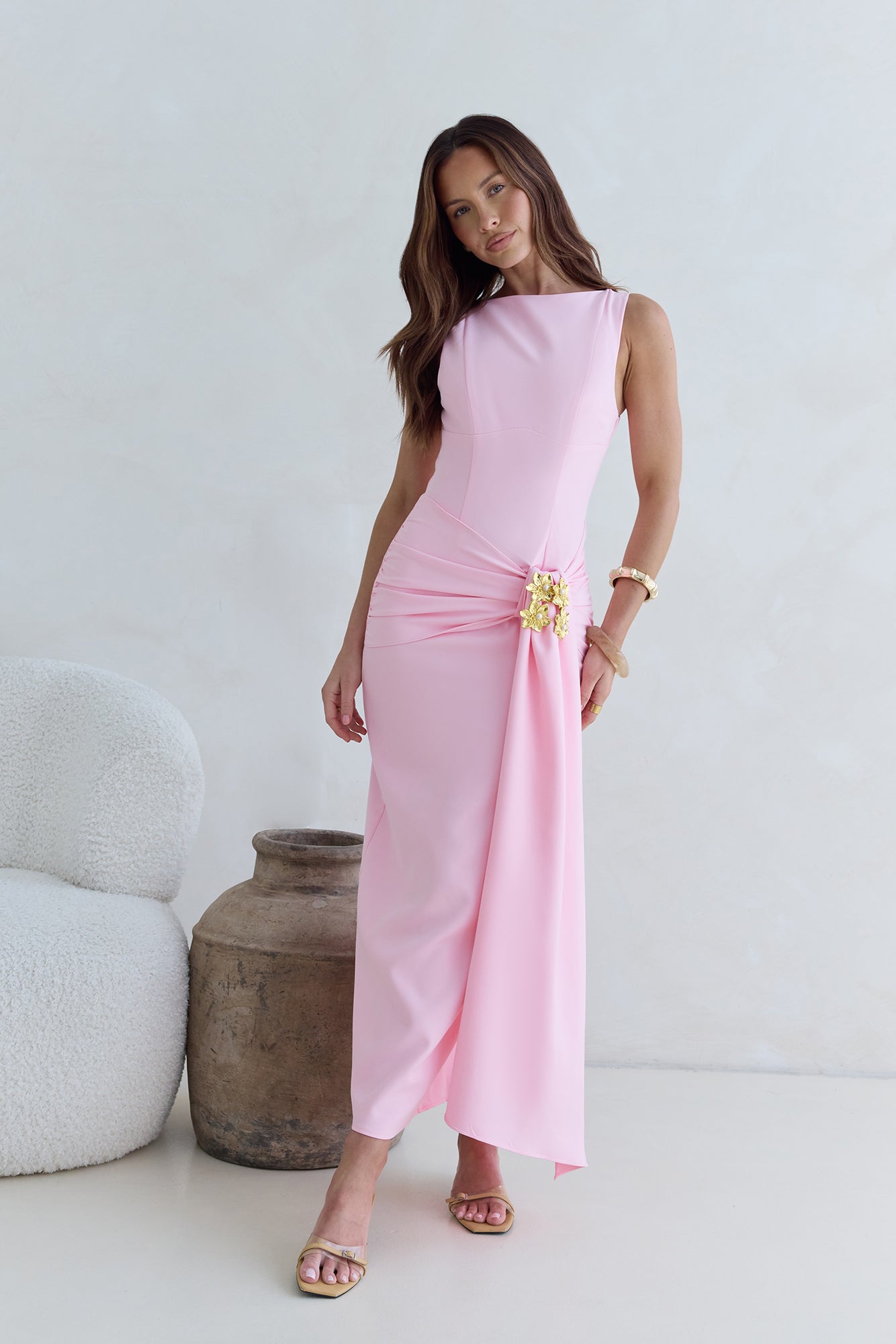 Chance To Dance Maxi Dress Pink-Seaa Fashion