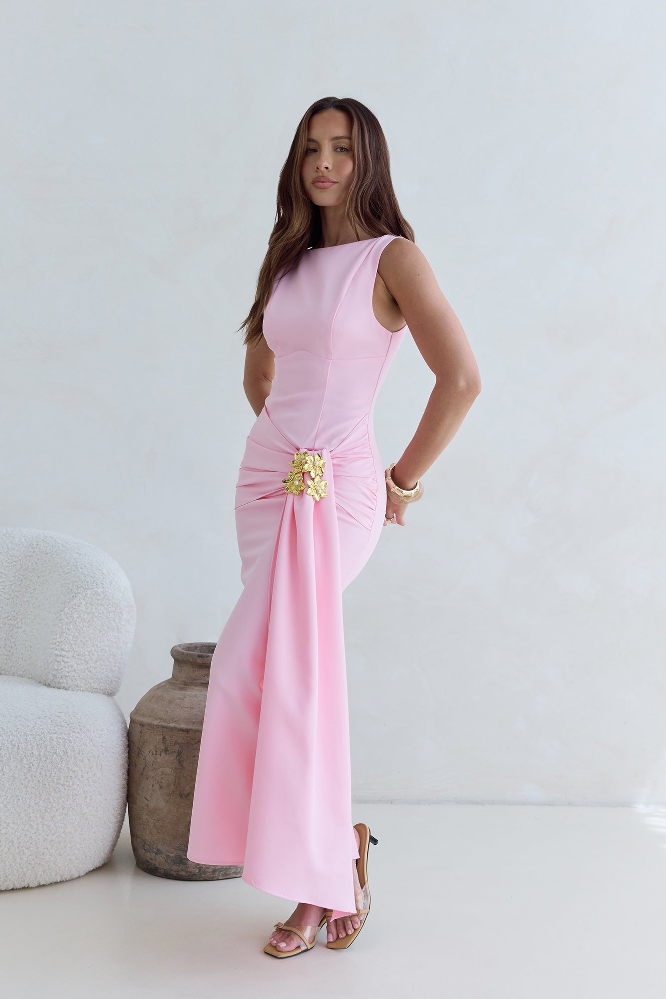 Chance To Dance Maxi Dress Pink-Seaa Fashion