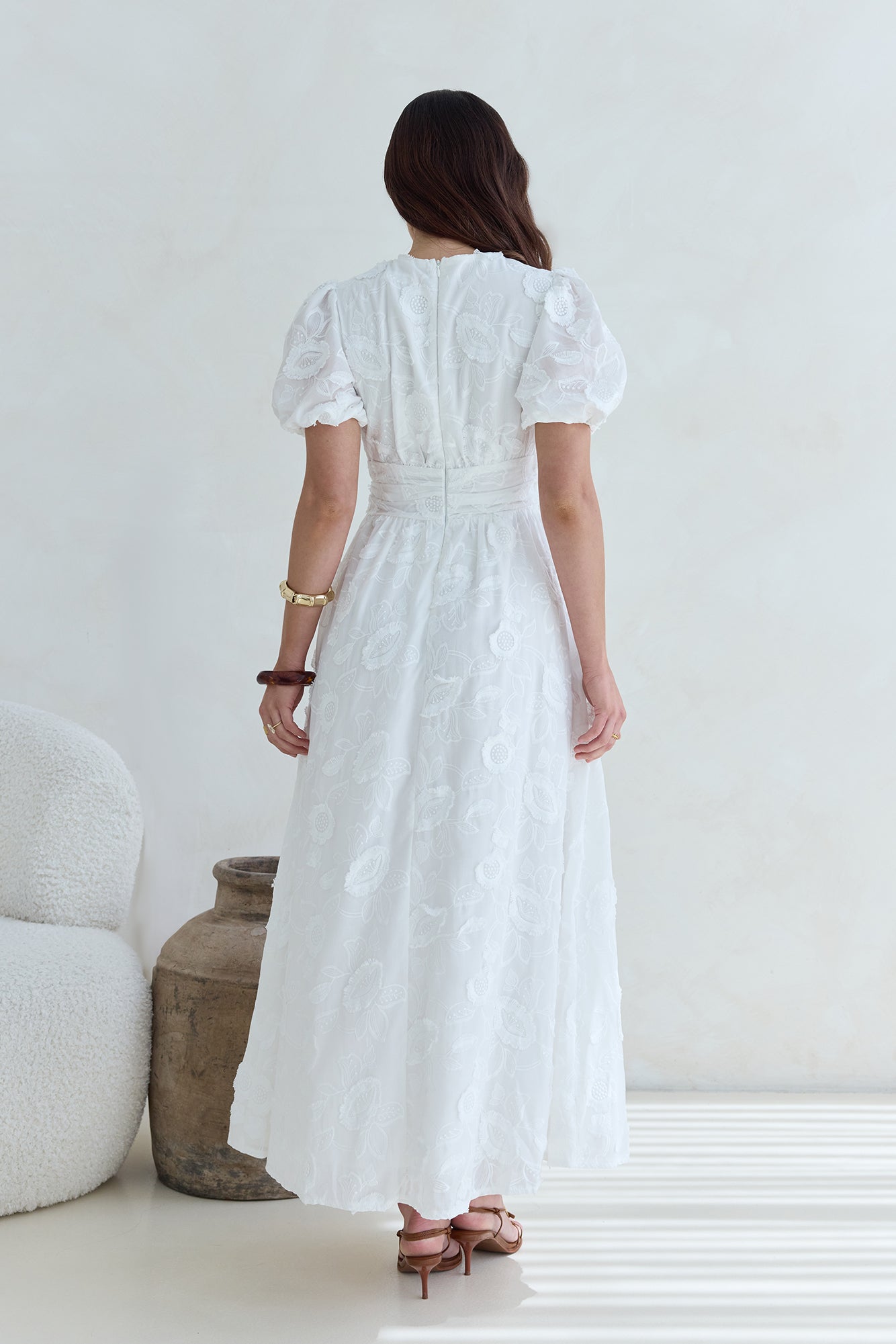 Busy Bee Maxi Dress White-Seaa Fashion