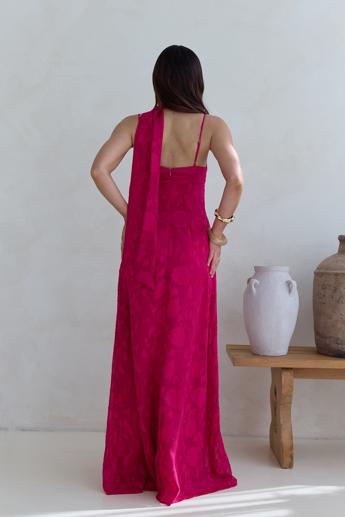 Flirt With Fire Maxi Dress Pink-Seaa Fashion