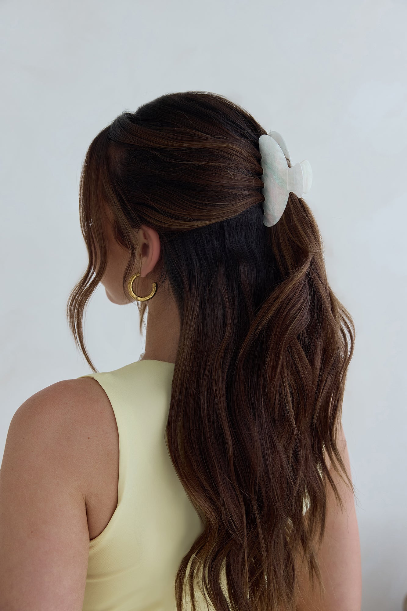 Sundown Claw Clip White-Seaa Fashion