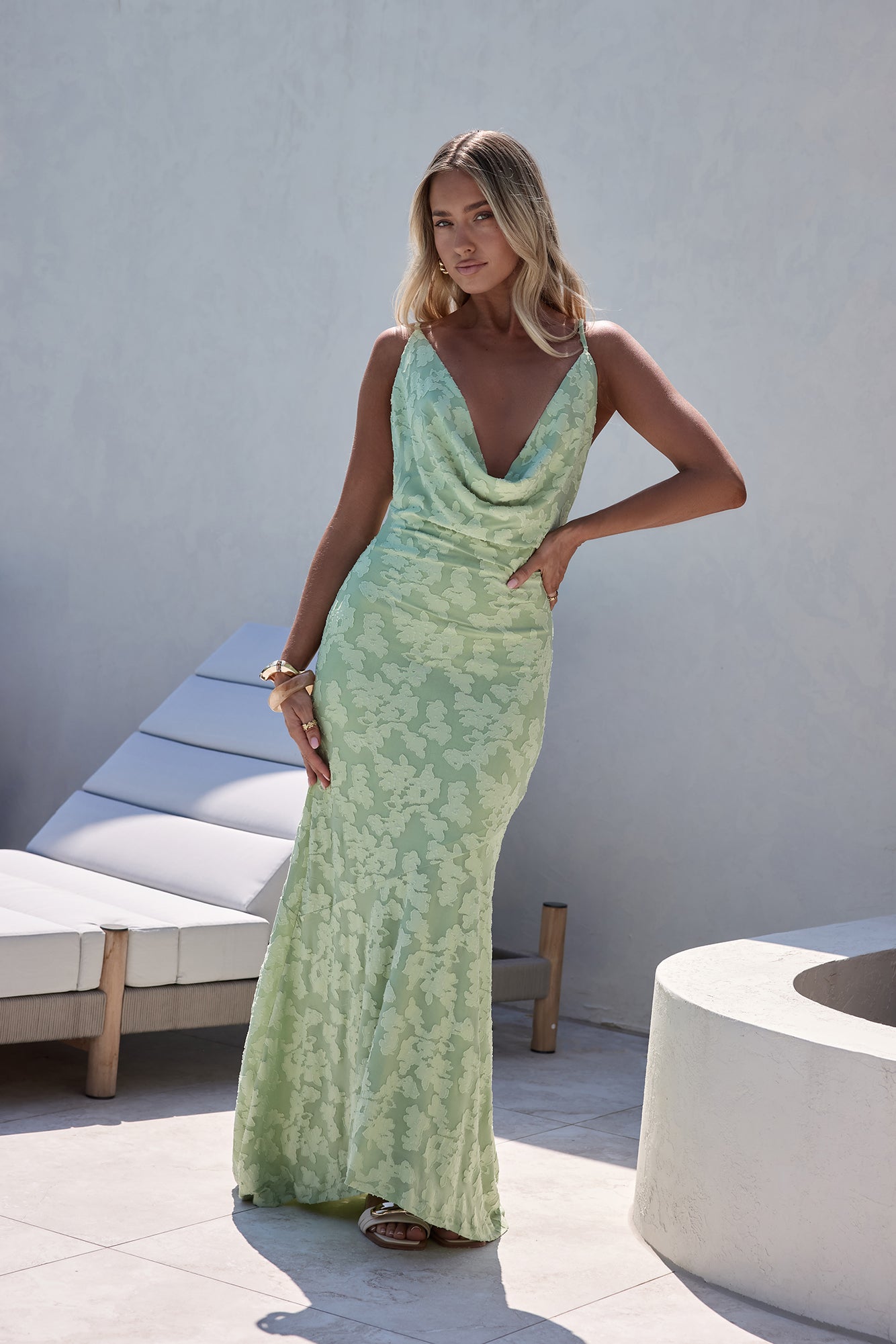 Tales From The Riviera Maxi Dress Sage-Seaa Fashion