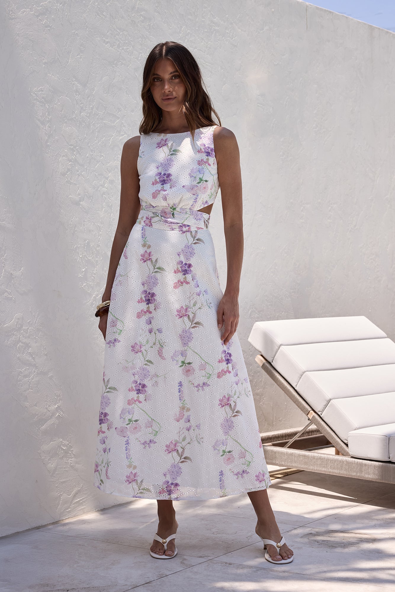 Blooming Lily Maxi Dress White-Seaa Fashion