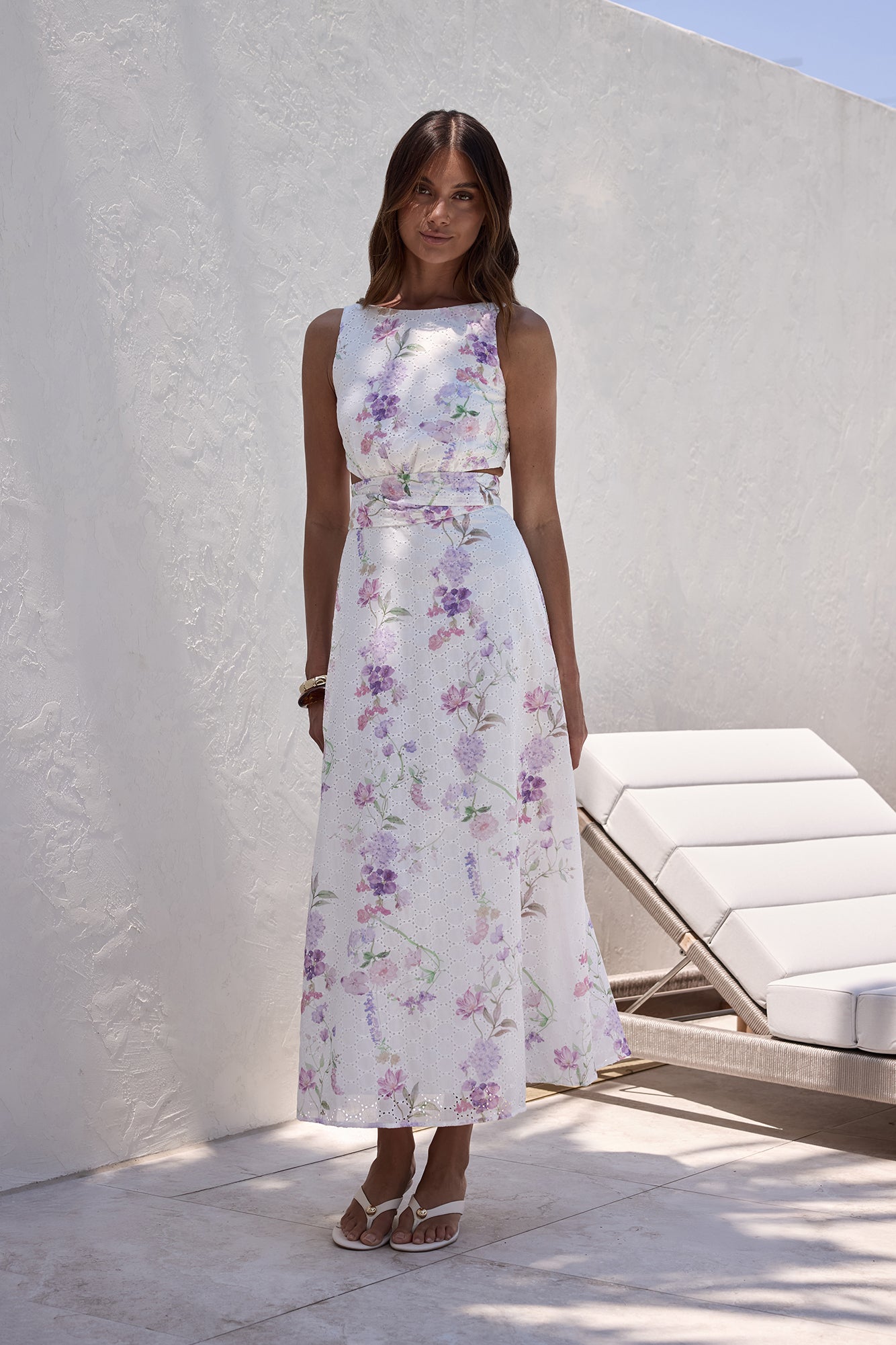 Blooming Lily Maxi Dress White-Seaa Fashion