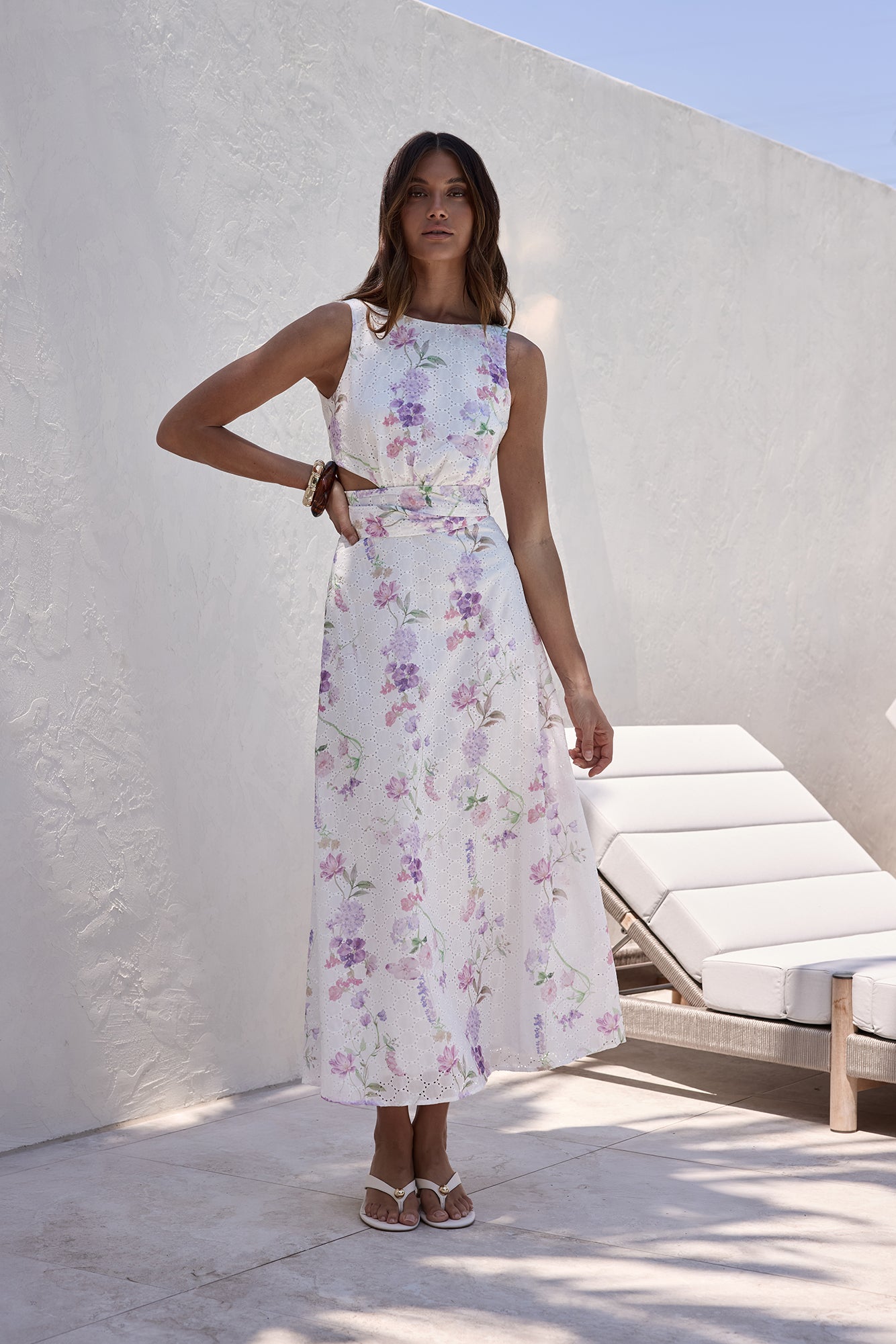 Blooming Lily Maxi Dress White-Seaa Fashion
