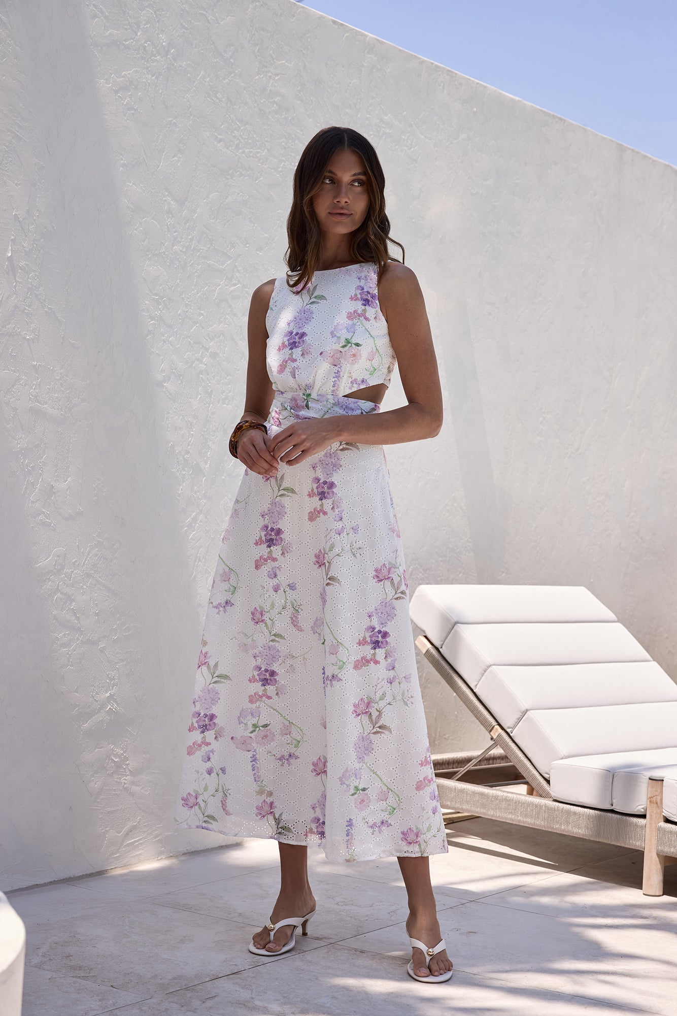Blooming Lily Maxi Dress White-Seaa Fashion