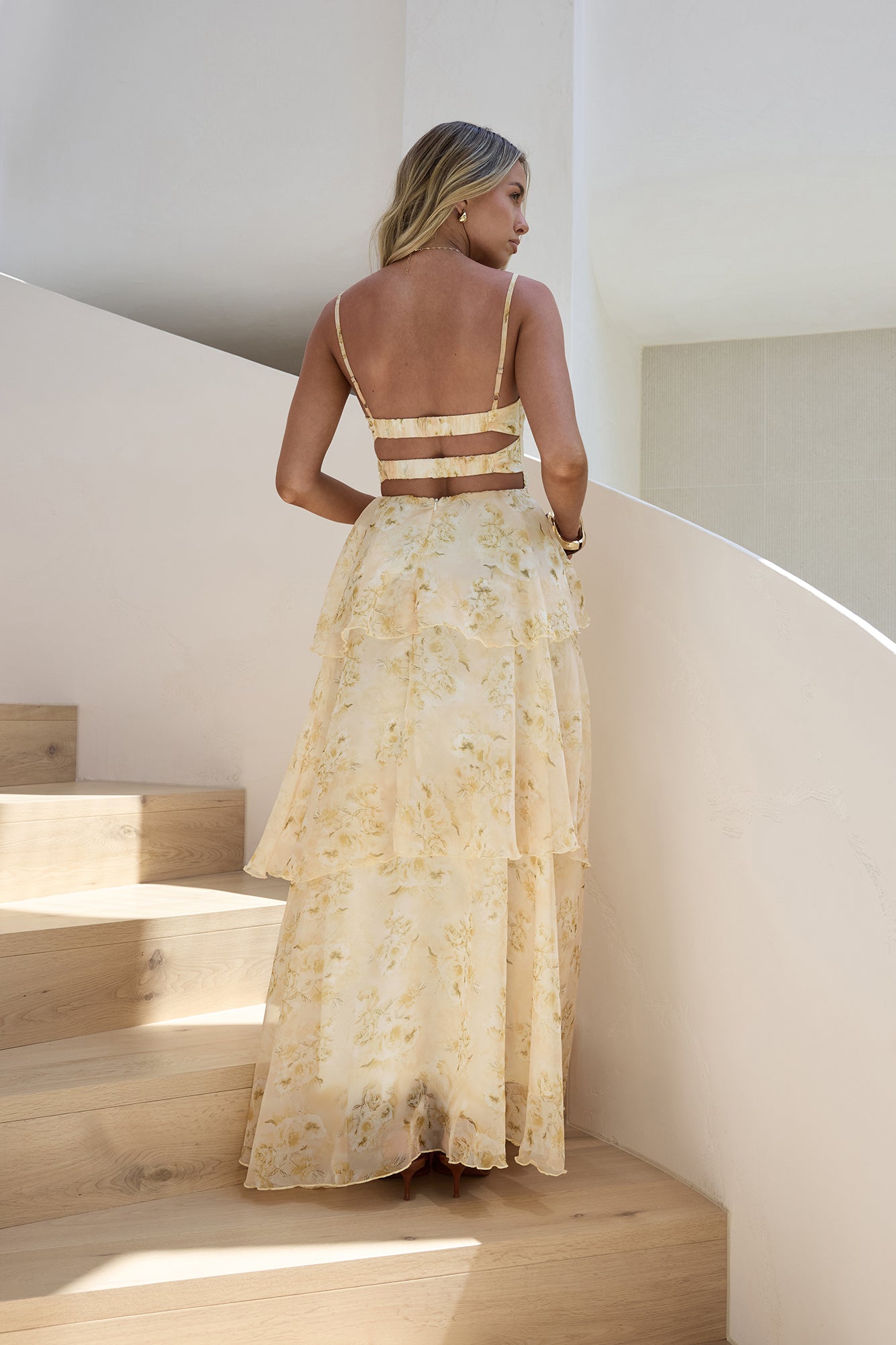 Shining Suns Maxi Dress Yellow-Seaa Fashion