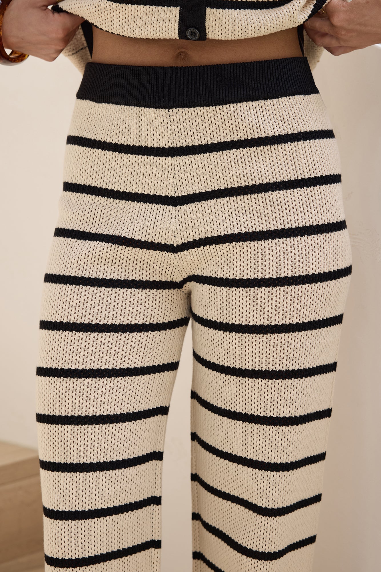 Lounging And Loving Knit Pants Beige-Seaa Fashion