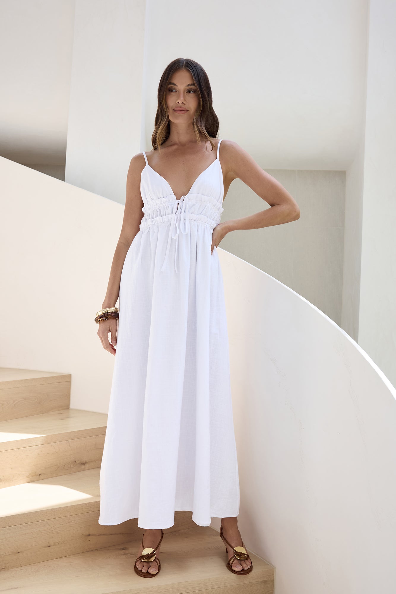 Thinking Of Love Maxi Dress White-Seaa Fashion