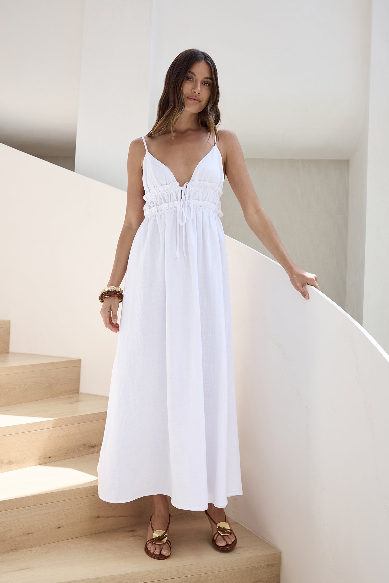 Thinking Of Love Maxi Dress White-Seaa Fashion