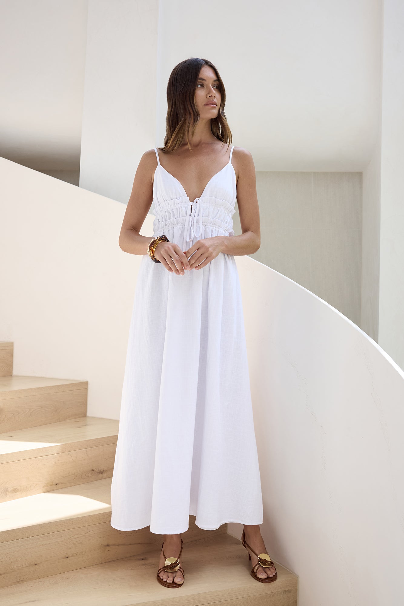 Thinking Of Love Maxi Dress White-Seaa Fashion