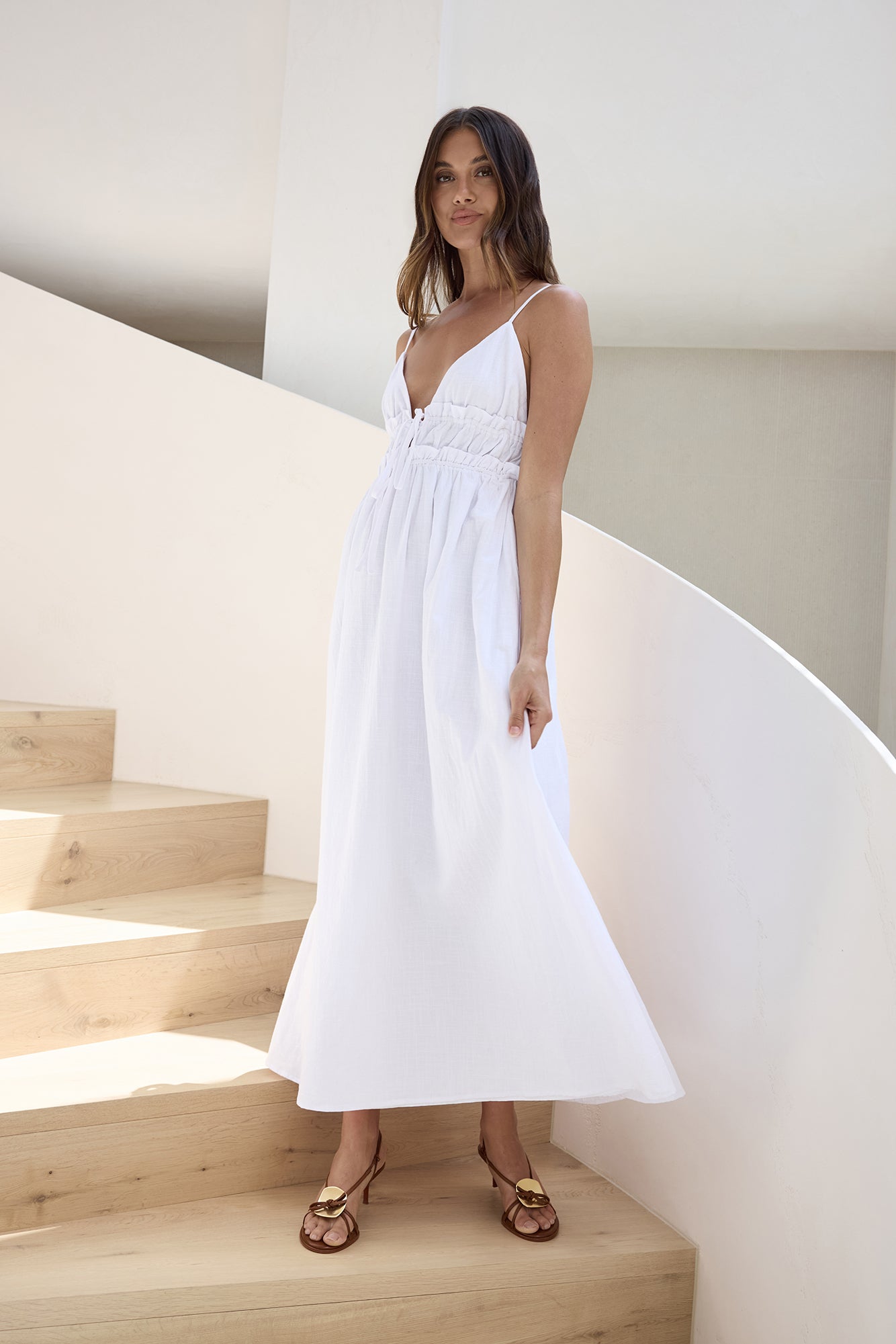 Thinking Of Love Maxi Dress White-Seaa Fashion