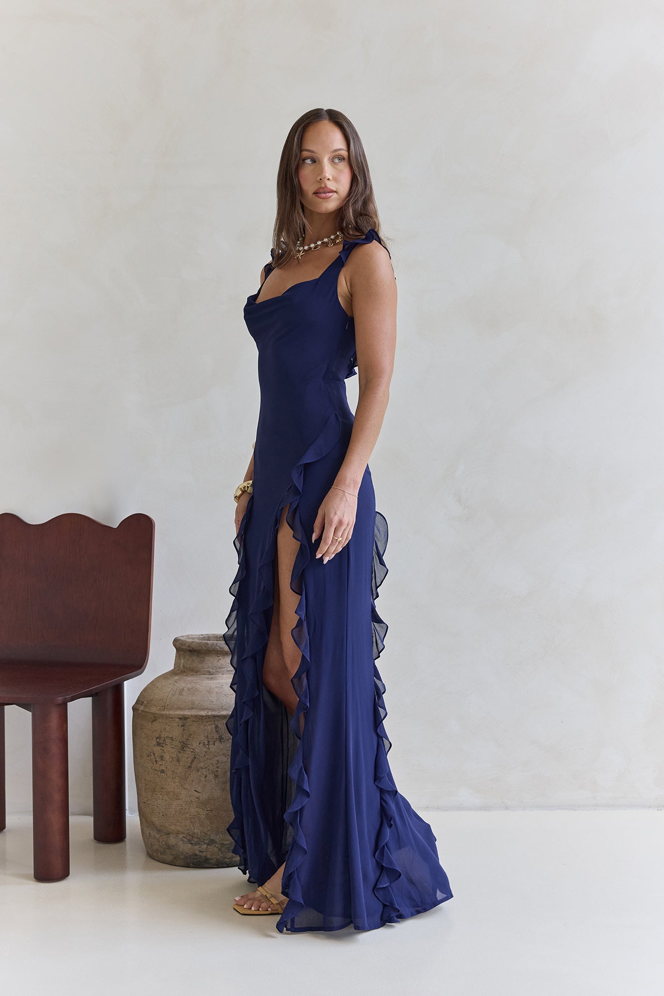 All Night Affair Maxi Dress Ink-Seaa Fashion