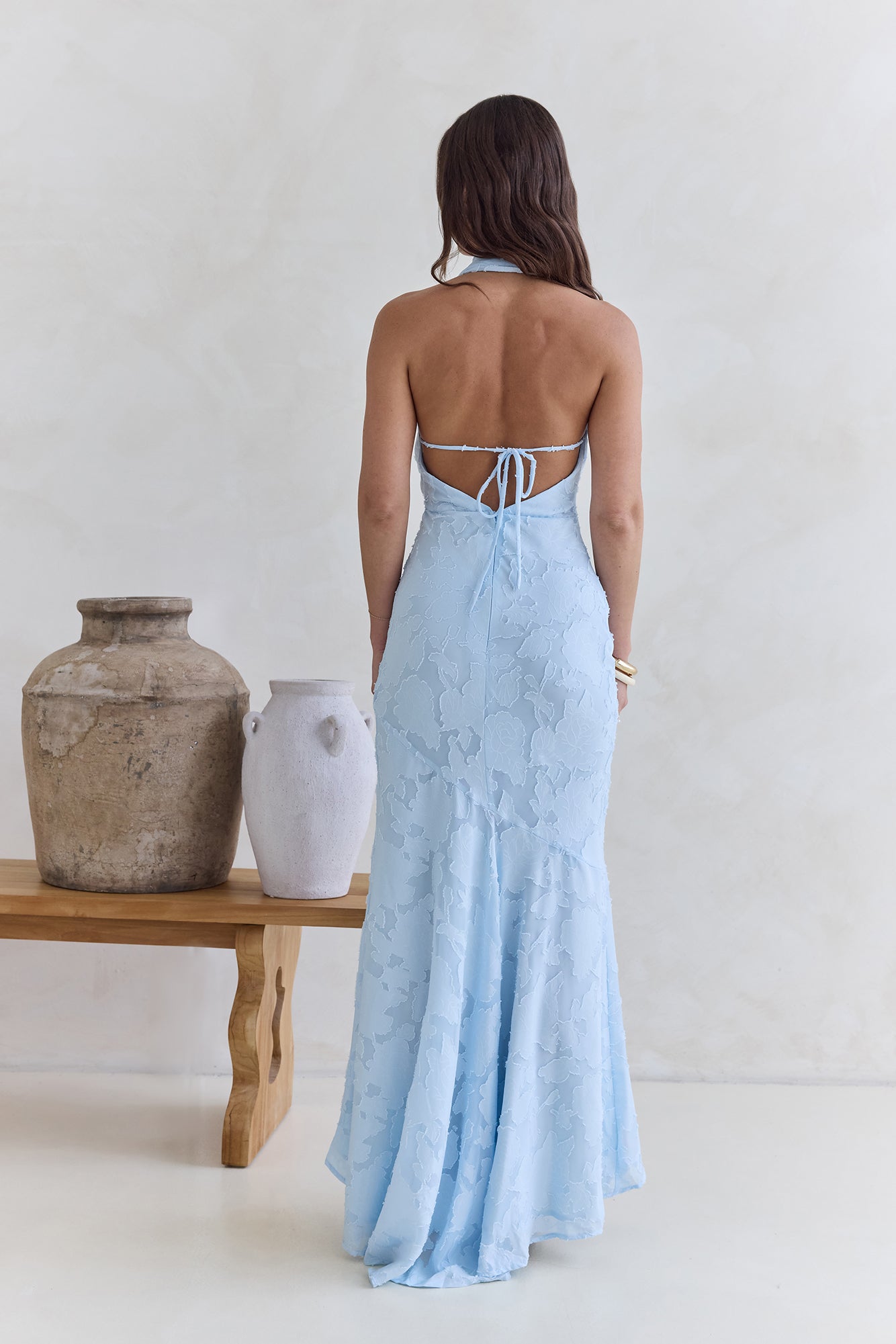 More And More Halter Maxi Dress Blue-Seaa Fashion