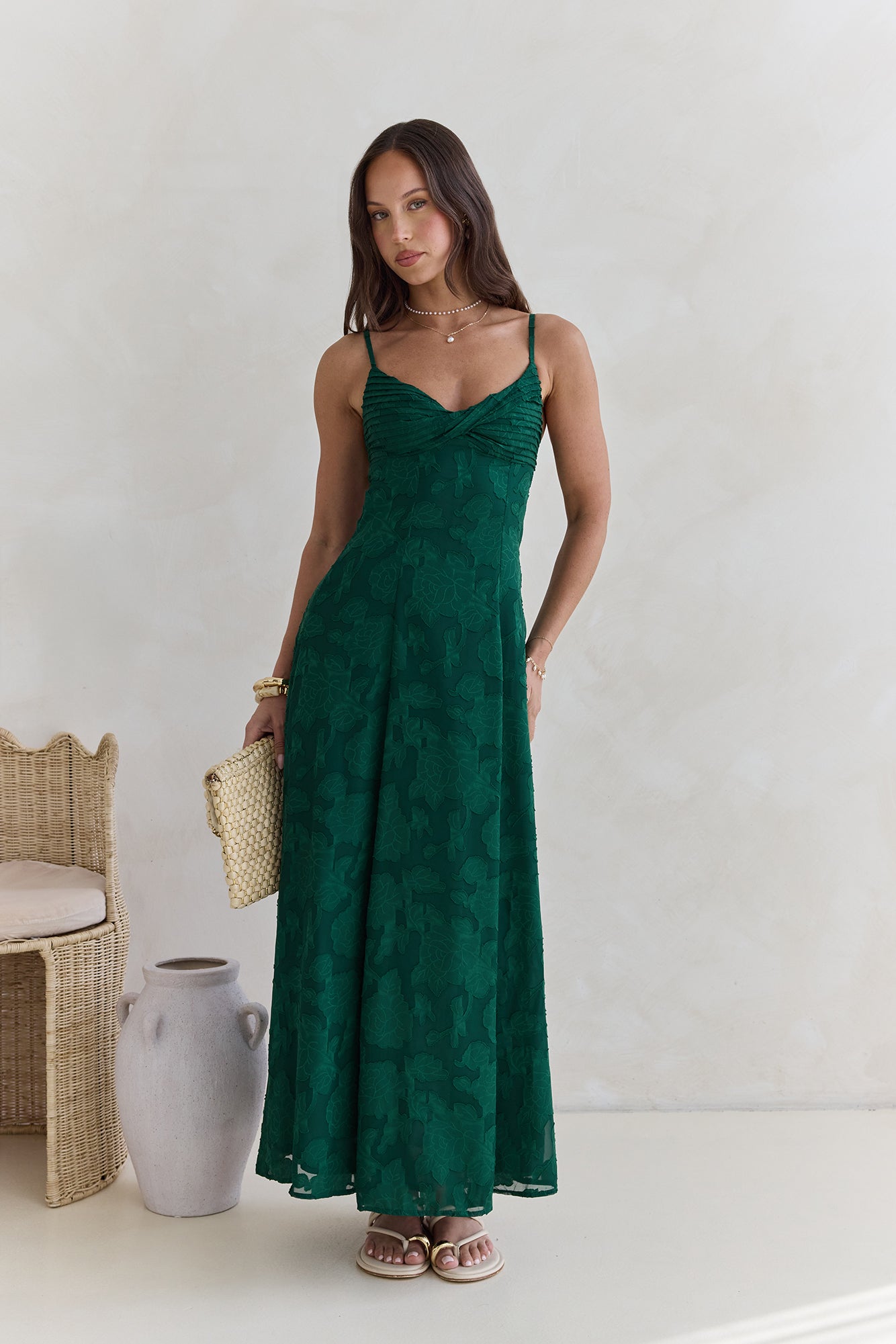 Habita Maxi Dress Forest Green-Seaa Fashion