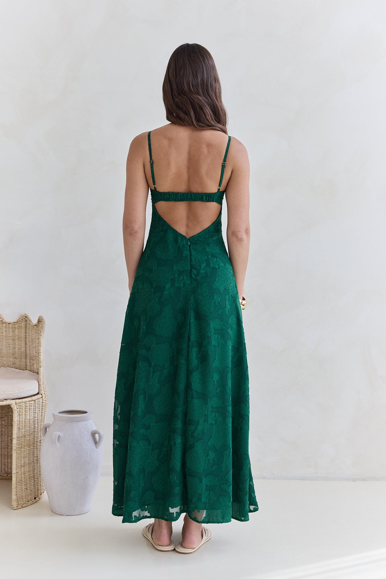Habita Maxi Dress Forest Green-Seaa Fashion