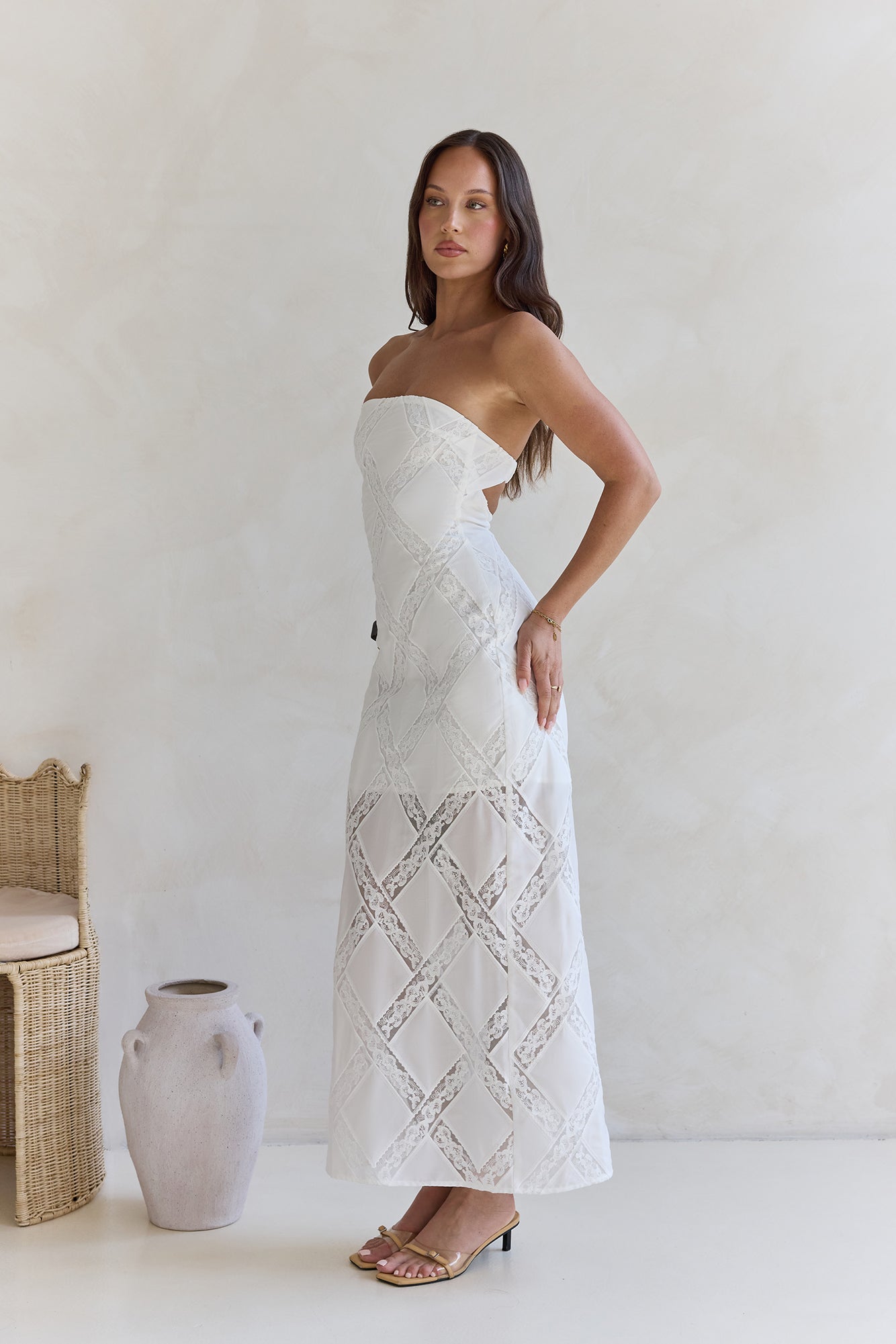 Ocean Air Oasis Strapless Maxi Dress White-Seaa Fashion