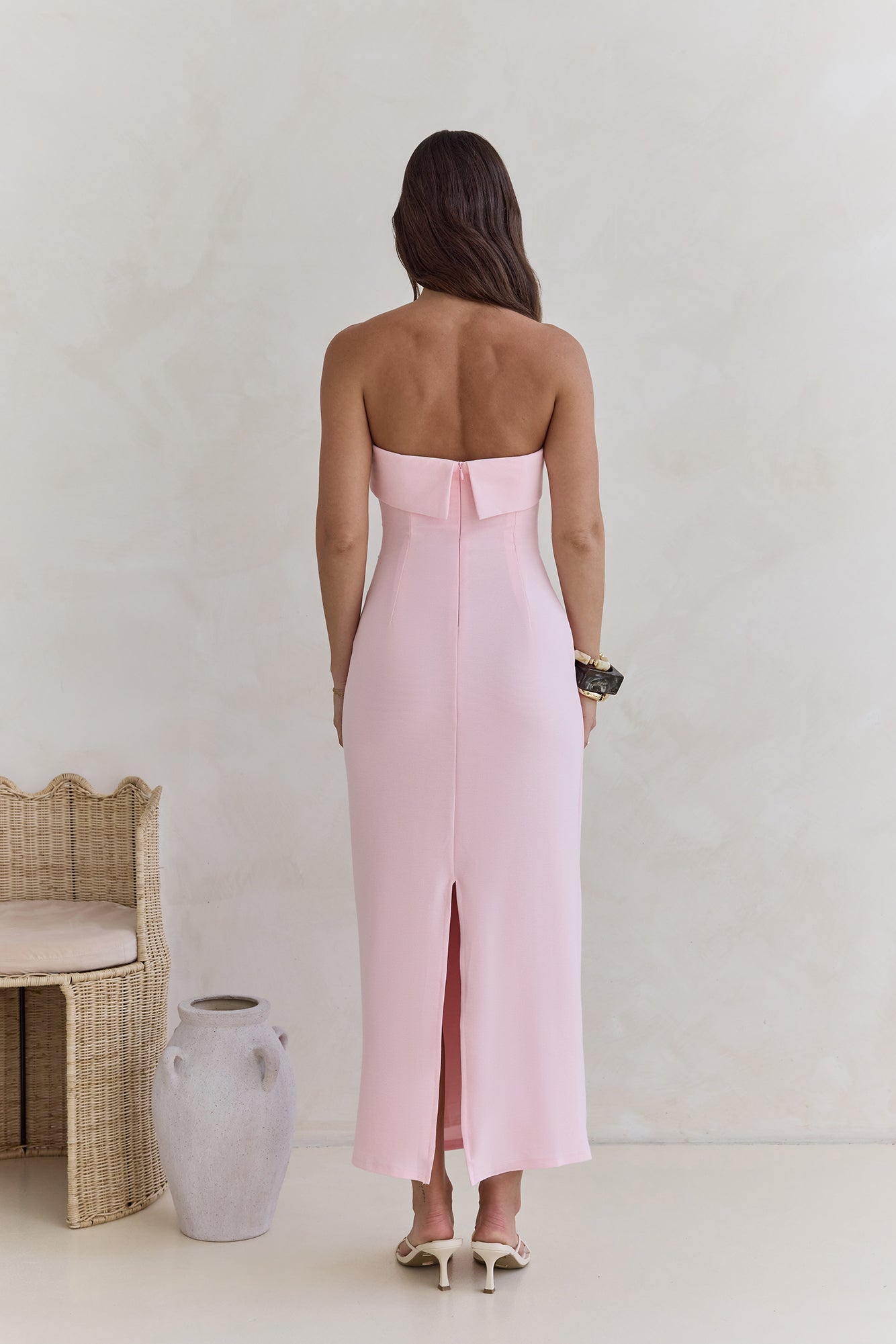 Sunny Daze Strapless Maxi Dress Pink-Seaa Fashion