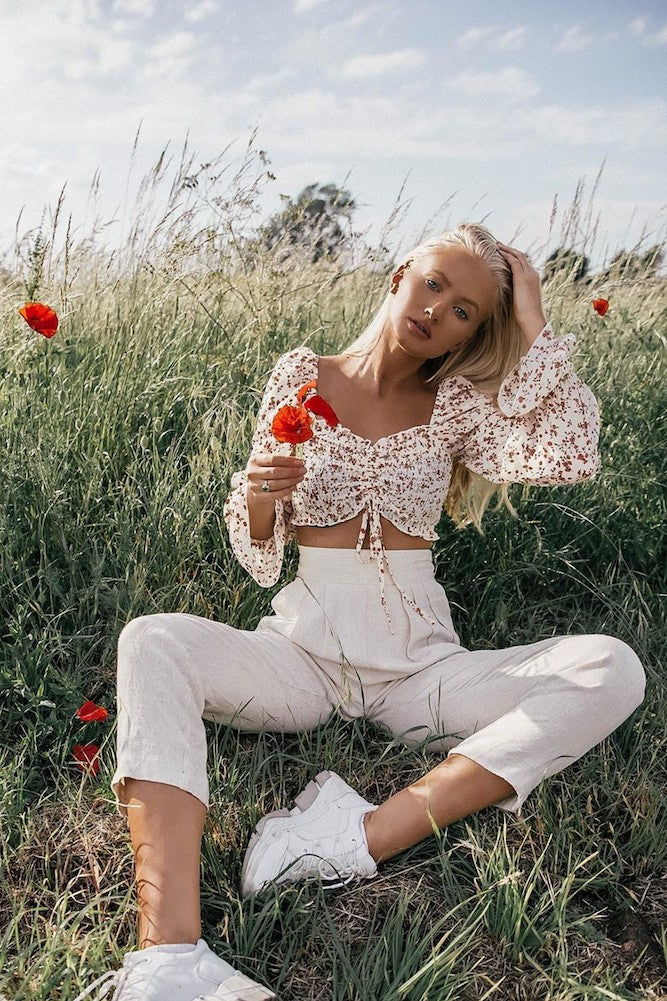 Vintage Vinyl Pants Natural-Seaa Fashion