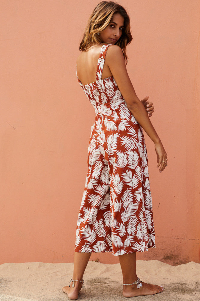 Bohemian Like You Jumpsuit Rust-Seaa Fashion