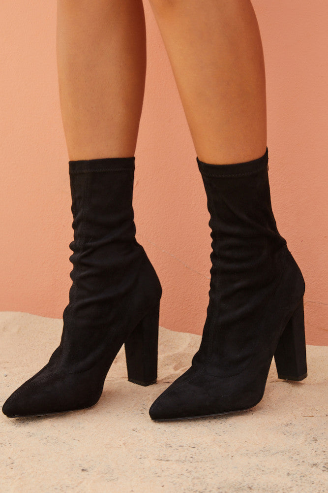 BILLINI Octavia Boot Black Suede-Seaa Fashion