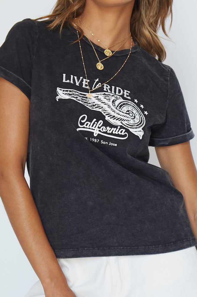 Purple Days Tee Black-Seaa Fashion