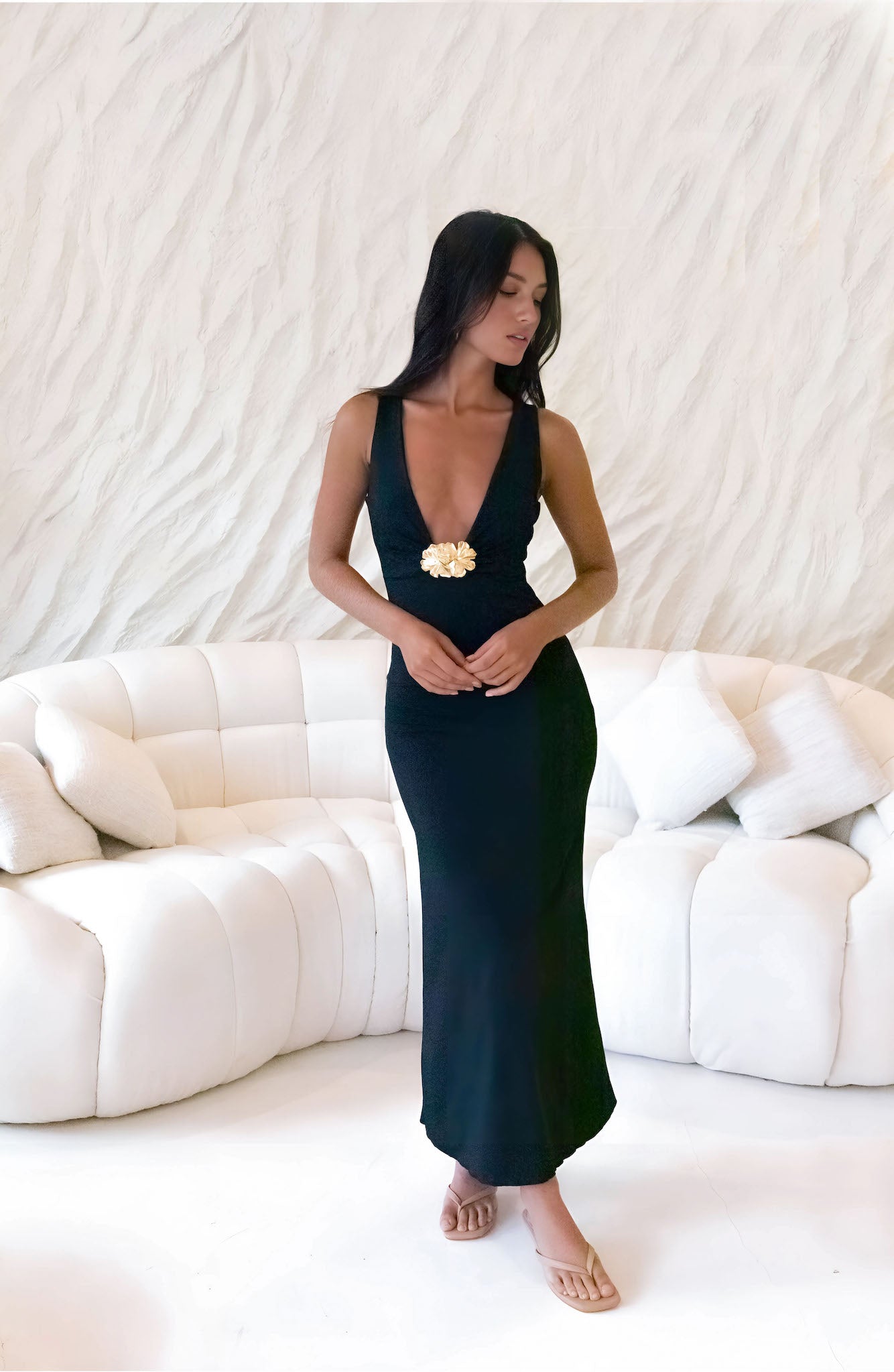 Coastal Caprice Maxi Dress Black-Seaa Fashion