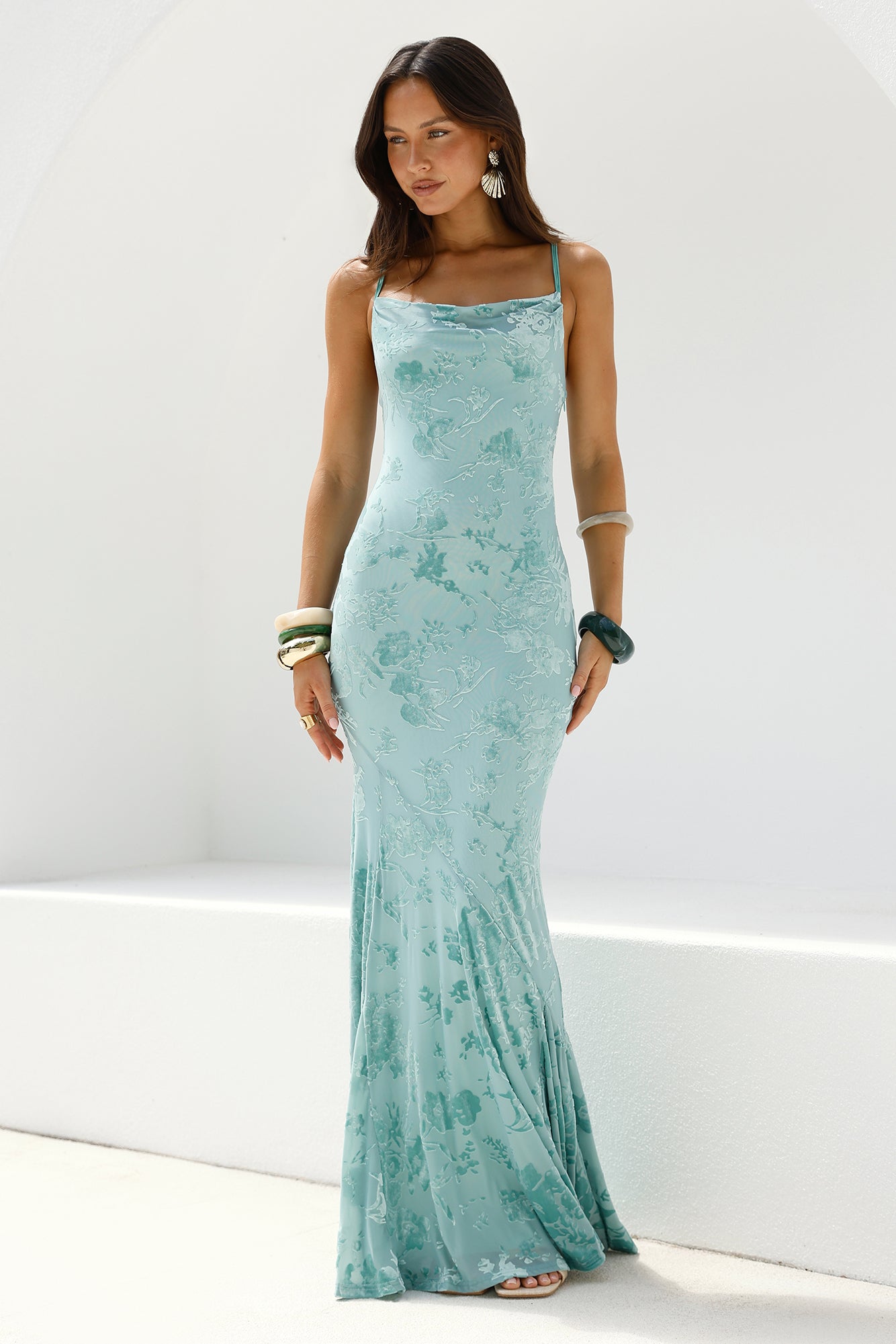 Fortune Flow Maxi Dress Sage-Seaa Fashion