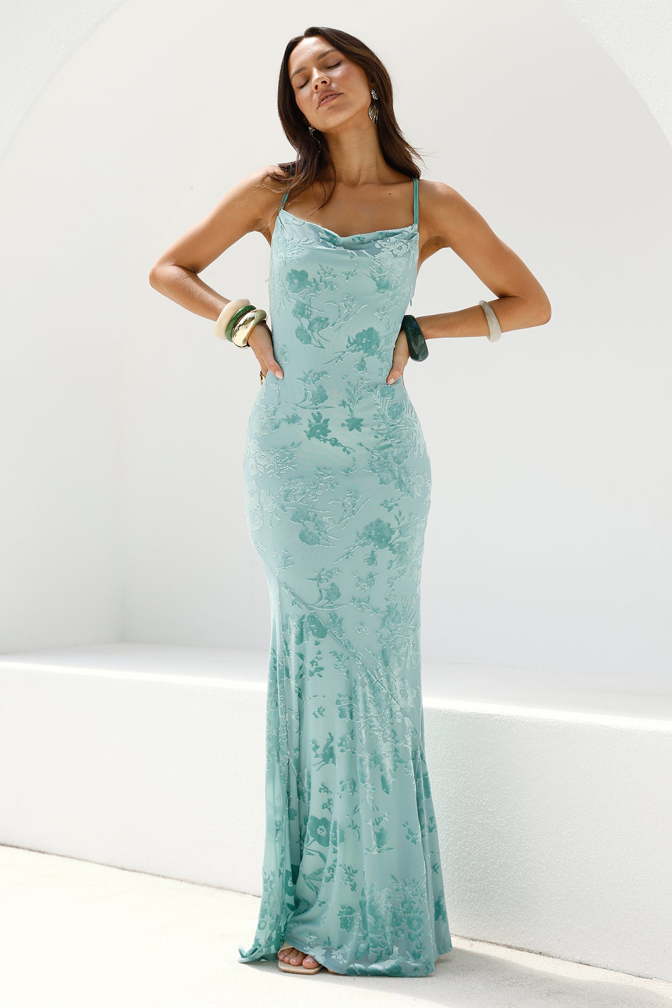 Fortune Flow Maxi Dress Sage-Seaa Fashion
