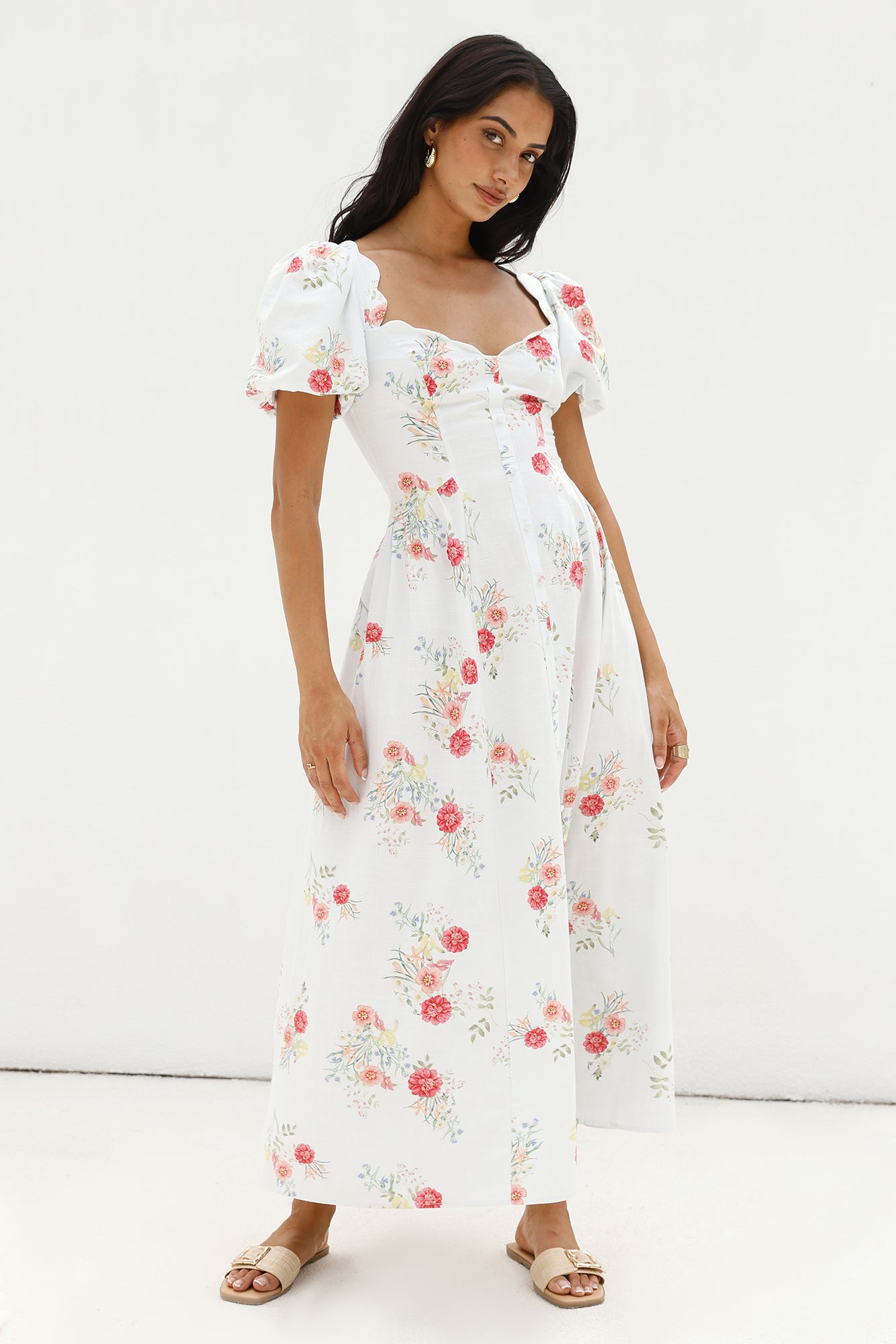 Heritage In Bloom Maxi Dress Floral-Seaa Fashion