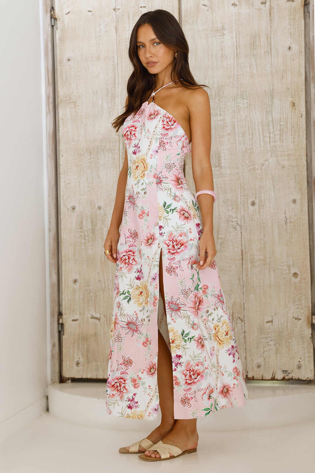 Sunset Dahlia Midi Dress Floral-Seaa Fashion
