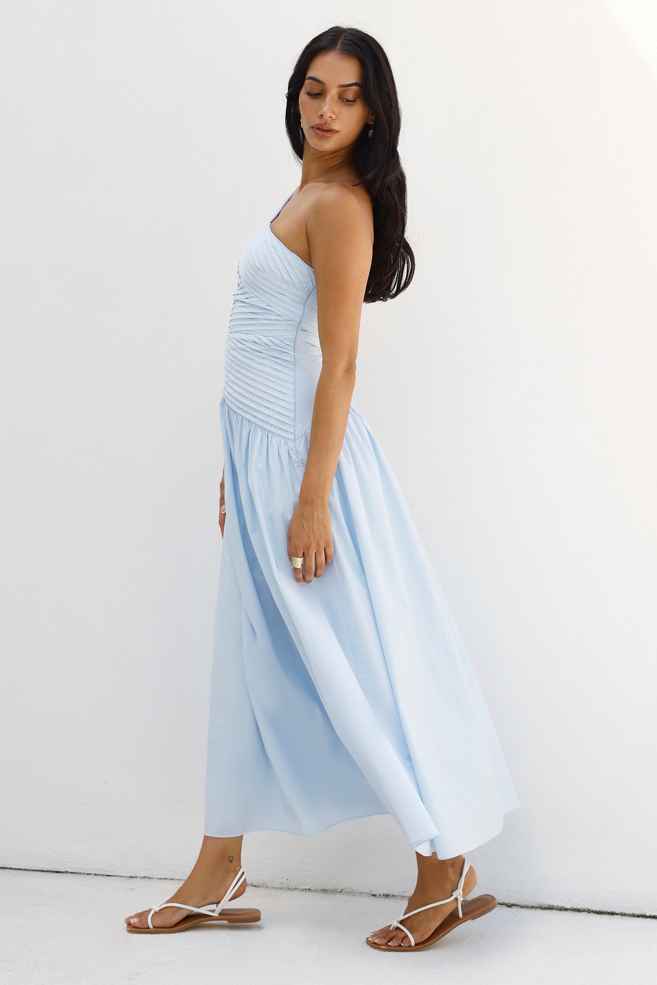 Lexi Love One Shoulder Maxi Dress Blue-Seaa Fashion