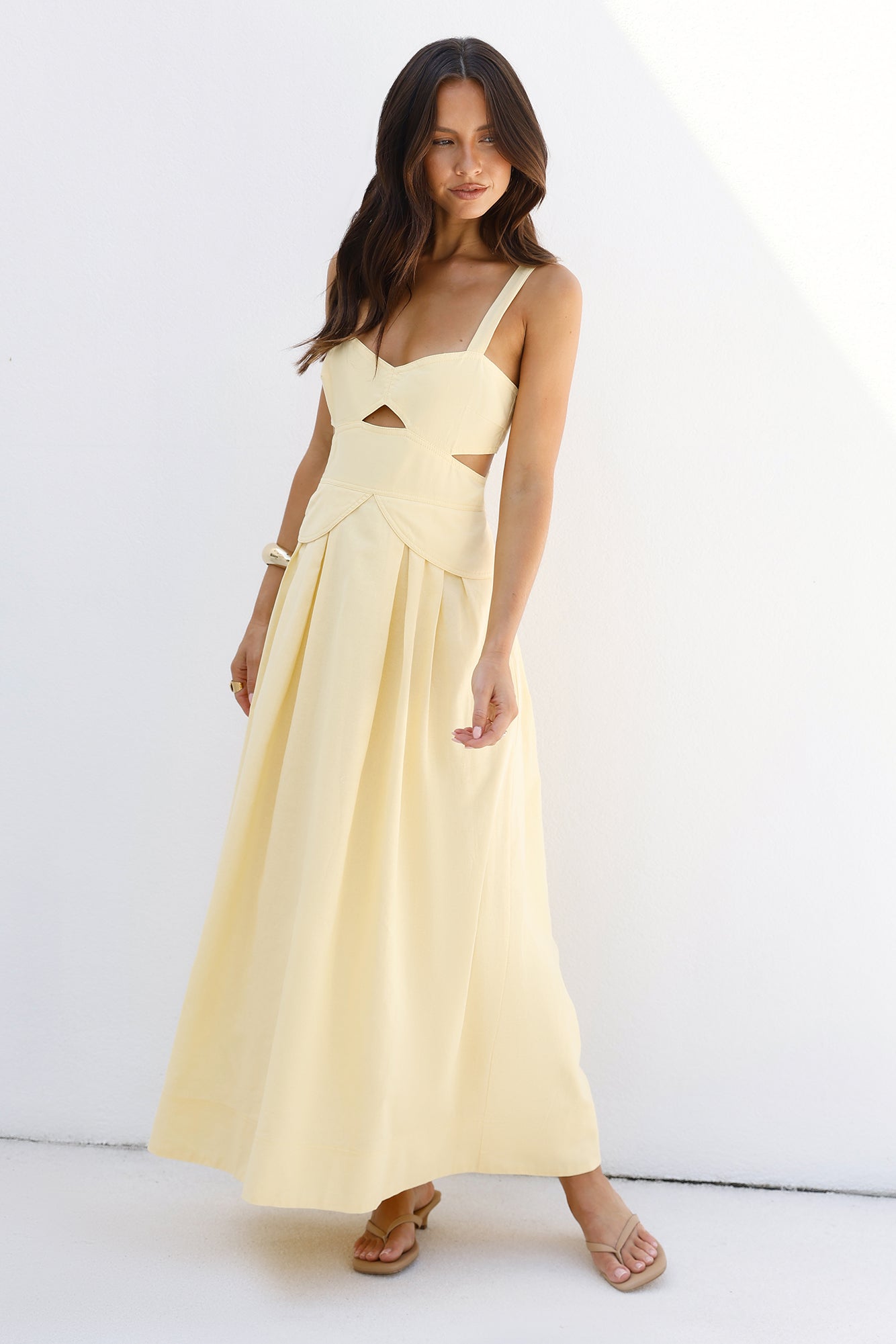 Wild Dahlia Maxi Dress Yellow-Seaa Fashion