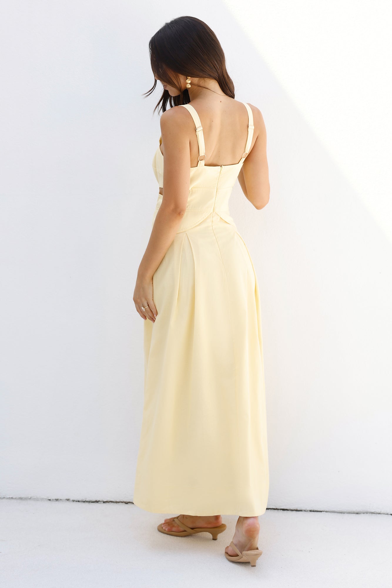 Wild Dahlia Maxi Dress Yellow-Seaa Fashion