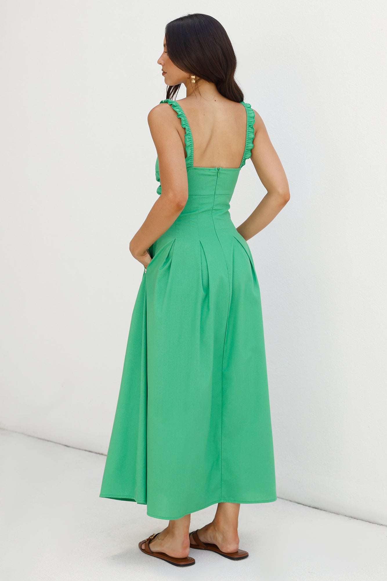 Cherry Kisses Maxi Dress Green-Seaa Fashion