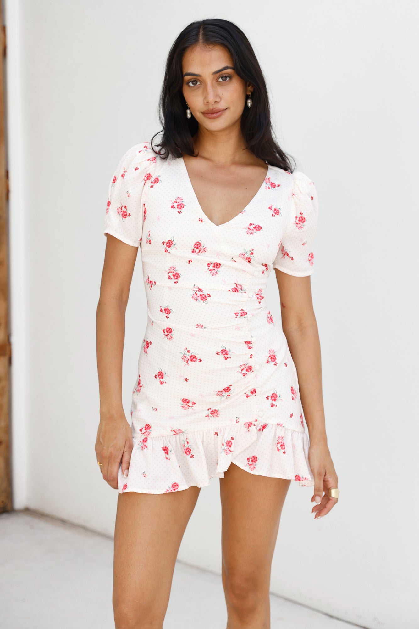 Wildflower Secrets Mini Dress White-Seaa Fashion