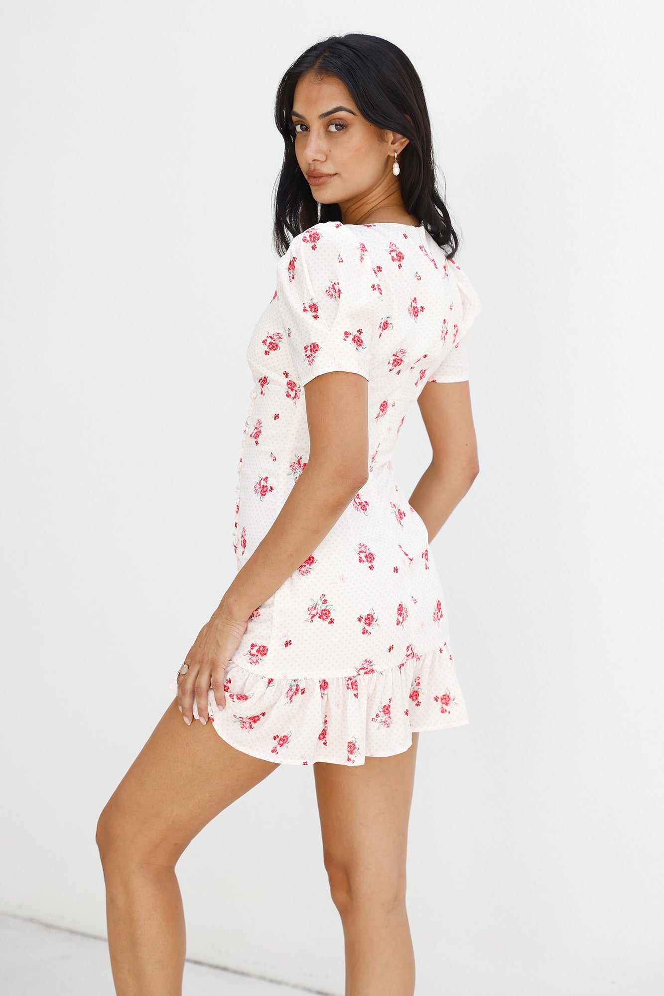 Wildflower Secrets Mini Dress White-Seaa Fashion