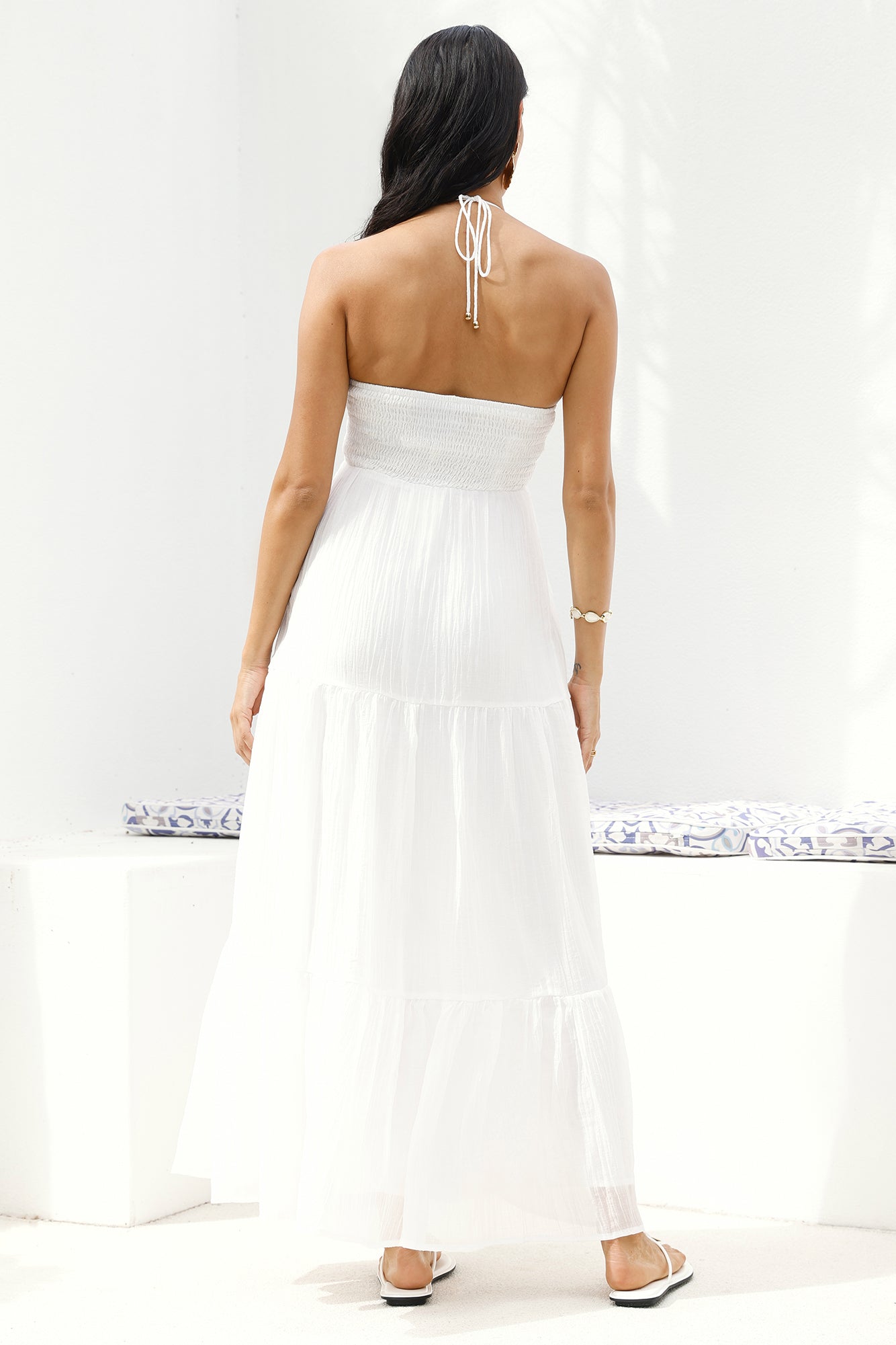 Adorations Maxi Dress White-Seaa Fashion