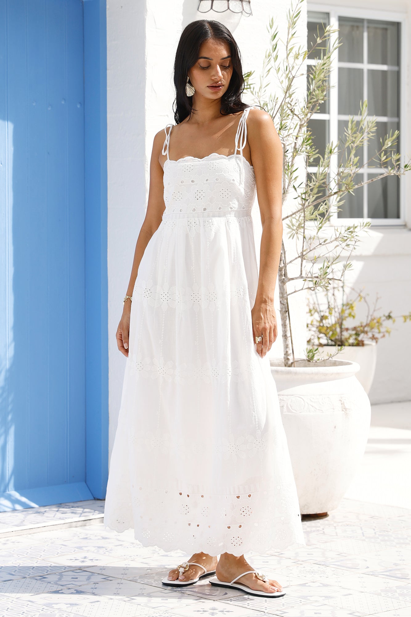 Whispers of Spring Maxi Dress White-Seaa Fashion
