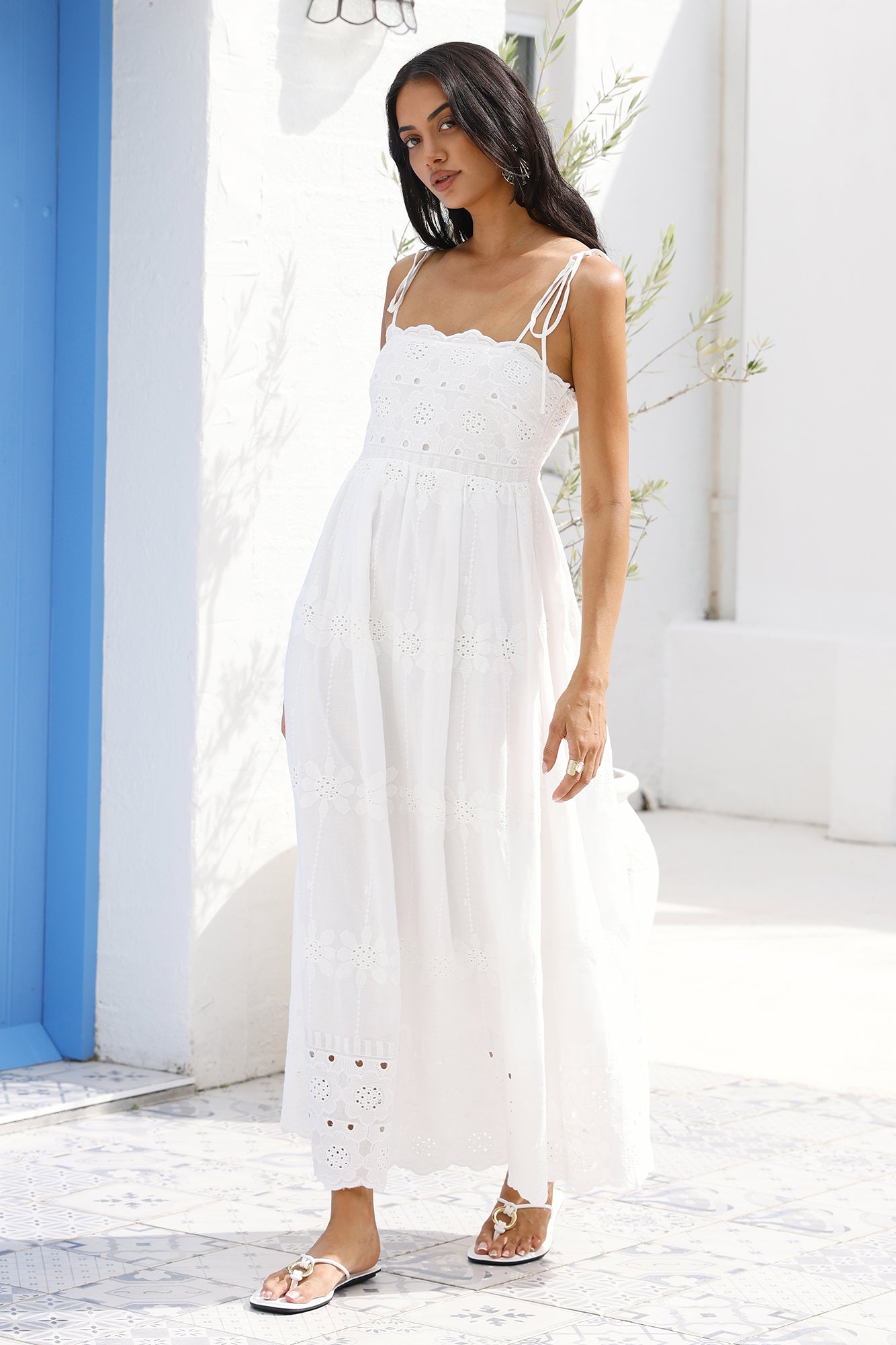 Whispers of Spring Maxi Dress White-Seaa Fashion