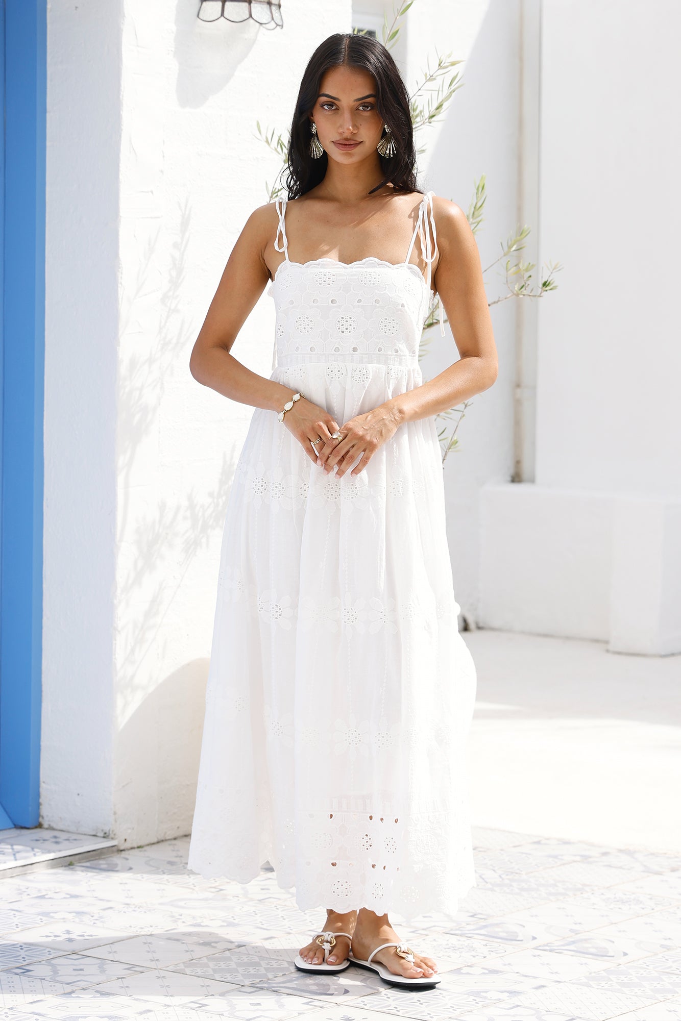 Whispers of Spring Maxi Dress White-Seaa Fashion